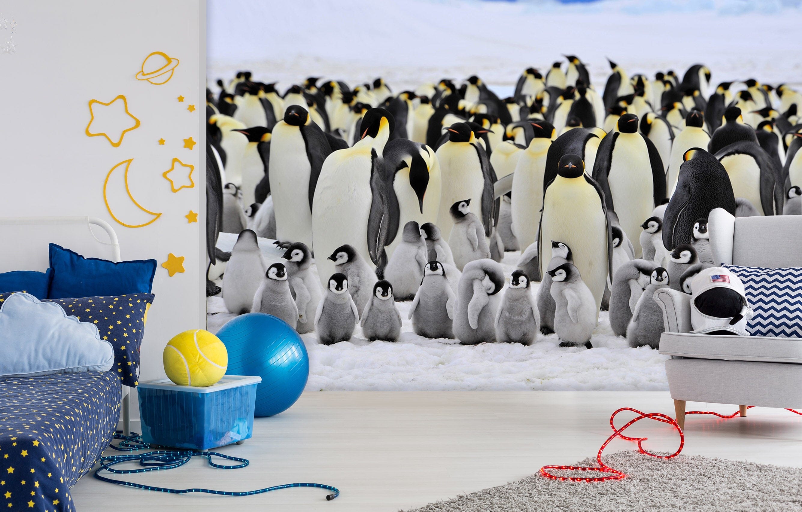 3D Penguin Flock 181 Wall Murals Wallpaper AJ Wallpaper 2 