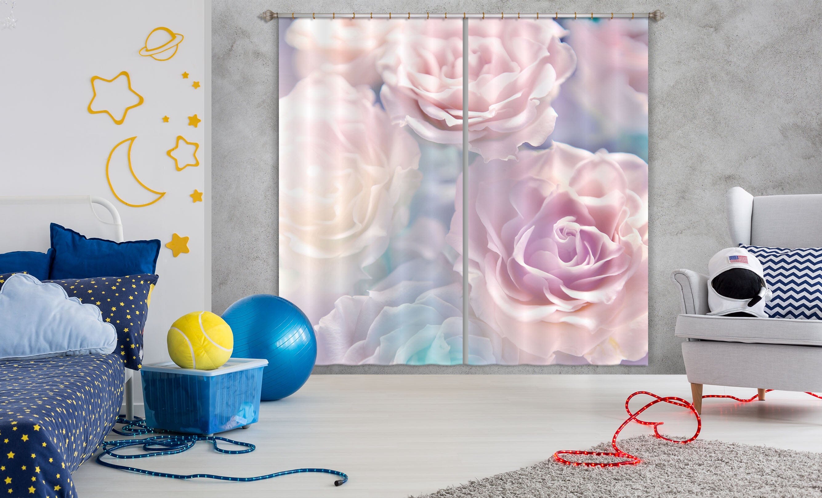 3D Pink Flowers 818 Curtains Drapes Wallpaper AJ Wallpaper 