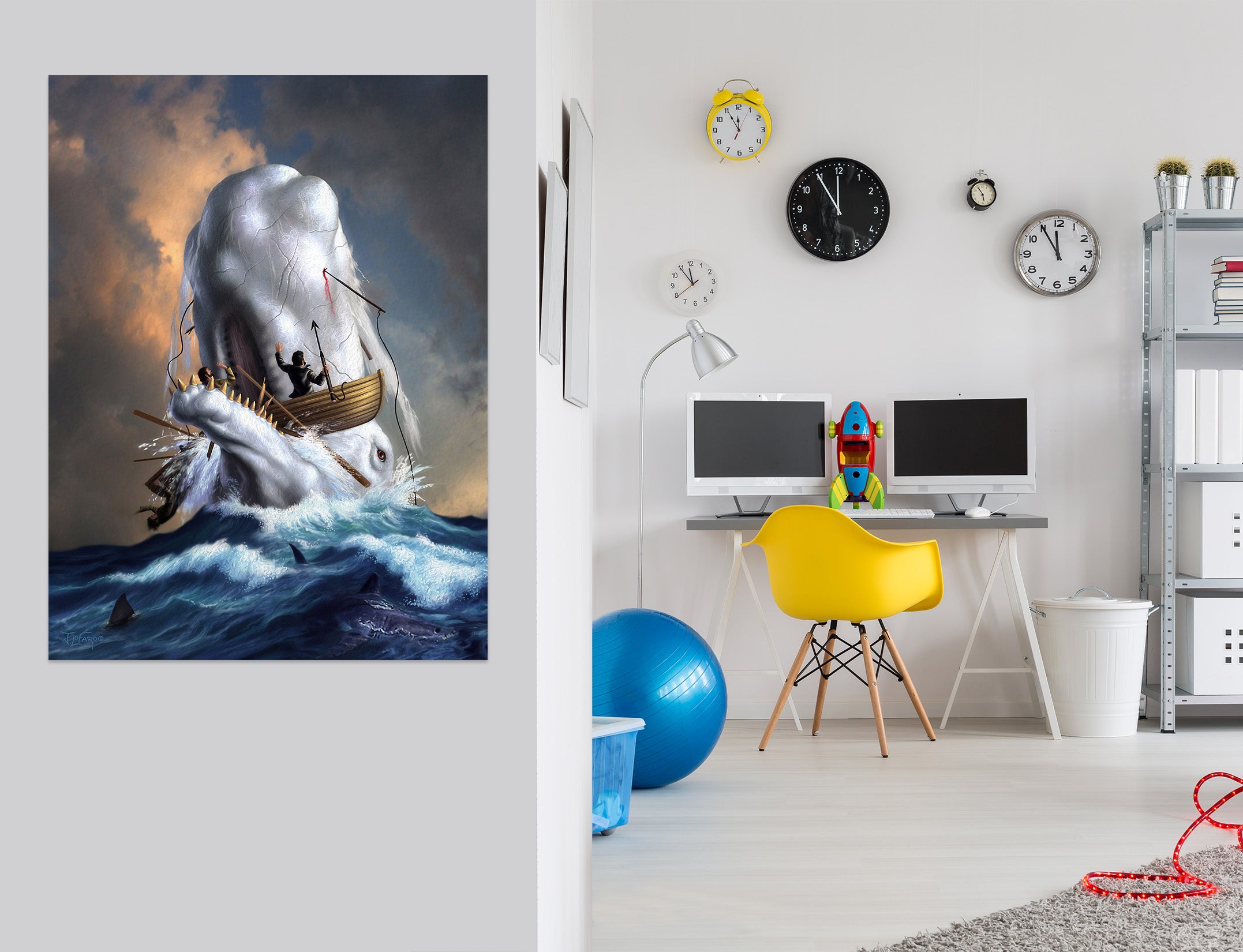 3D Sea Wave Boat 85199 Jerry LoFaro Wall Sticker