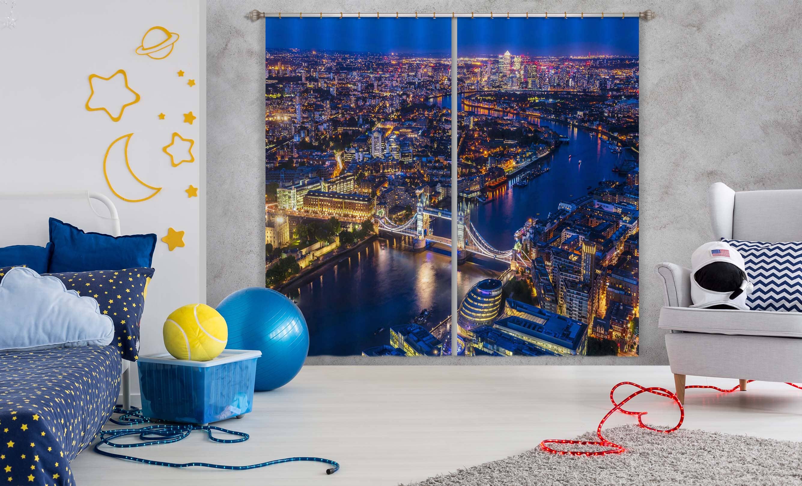 3D City Lights 173 Marco Carmassi Curtain Curtains Drapes Curtains AJ Creativity Home 