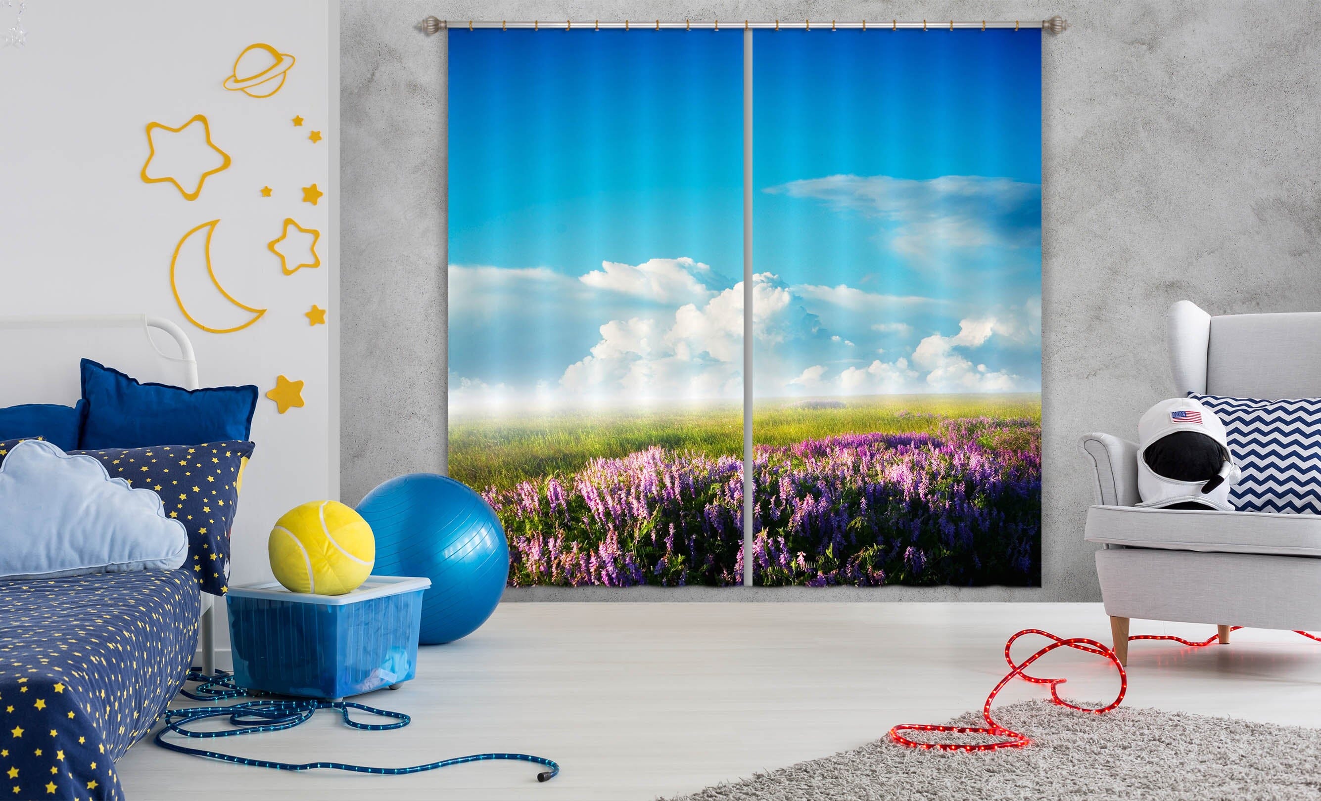 3D Flower Meadow 108 Curtains Drapes Wallpaper AJ Wallpaper 
