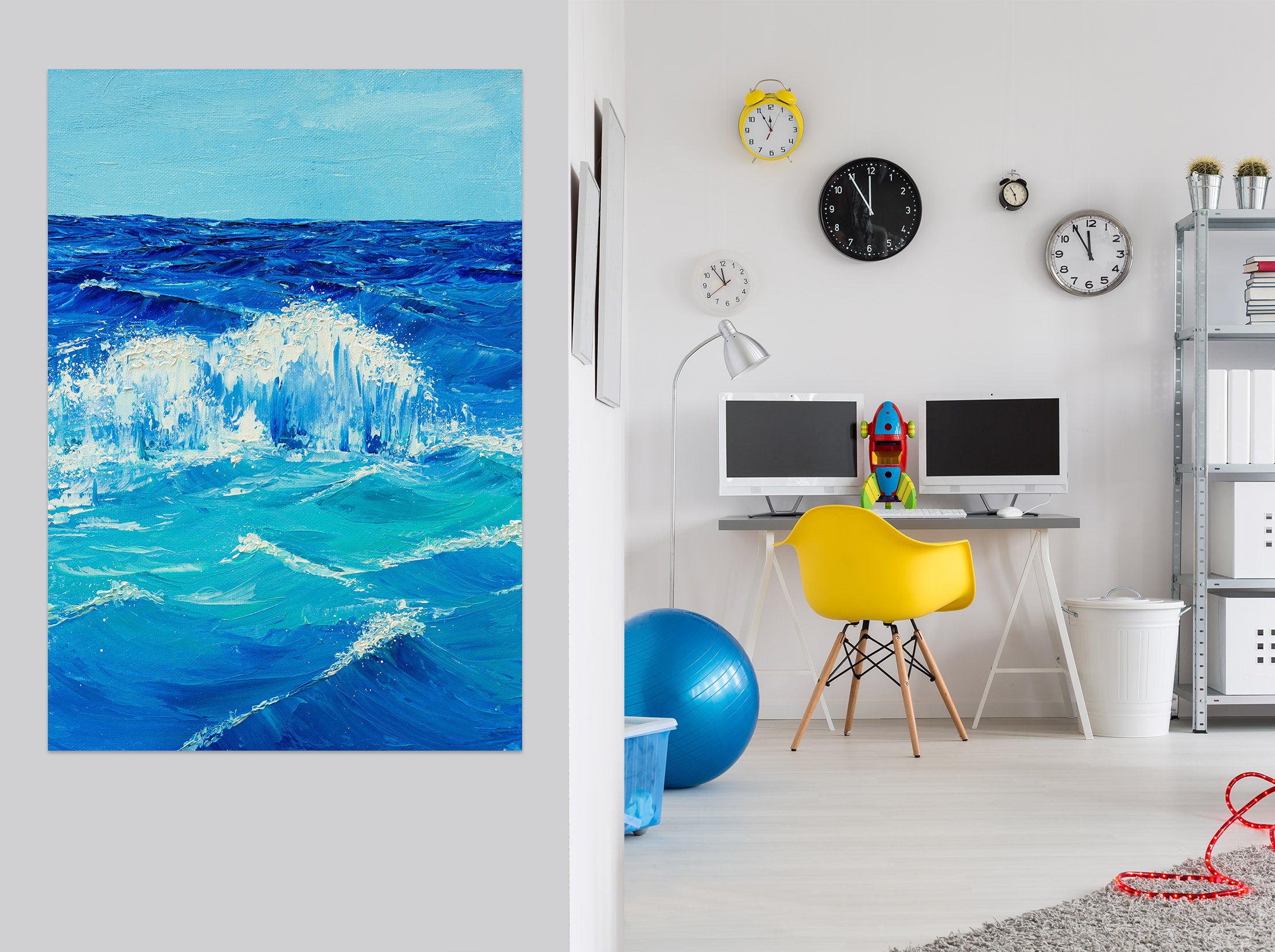 3D Waves 1819 Marina Zotova Wall Sticker