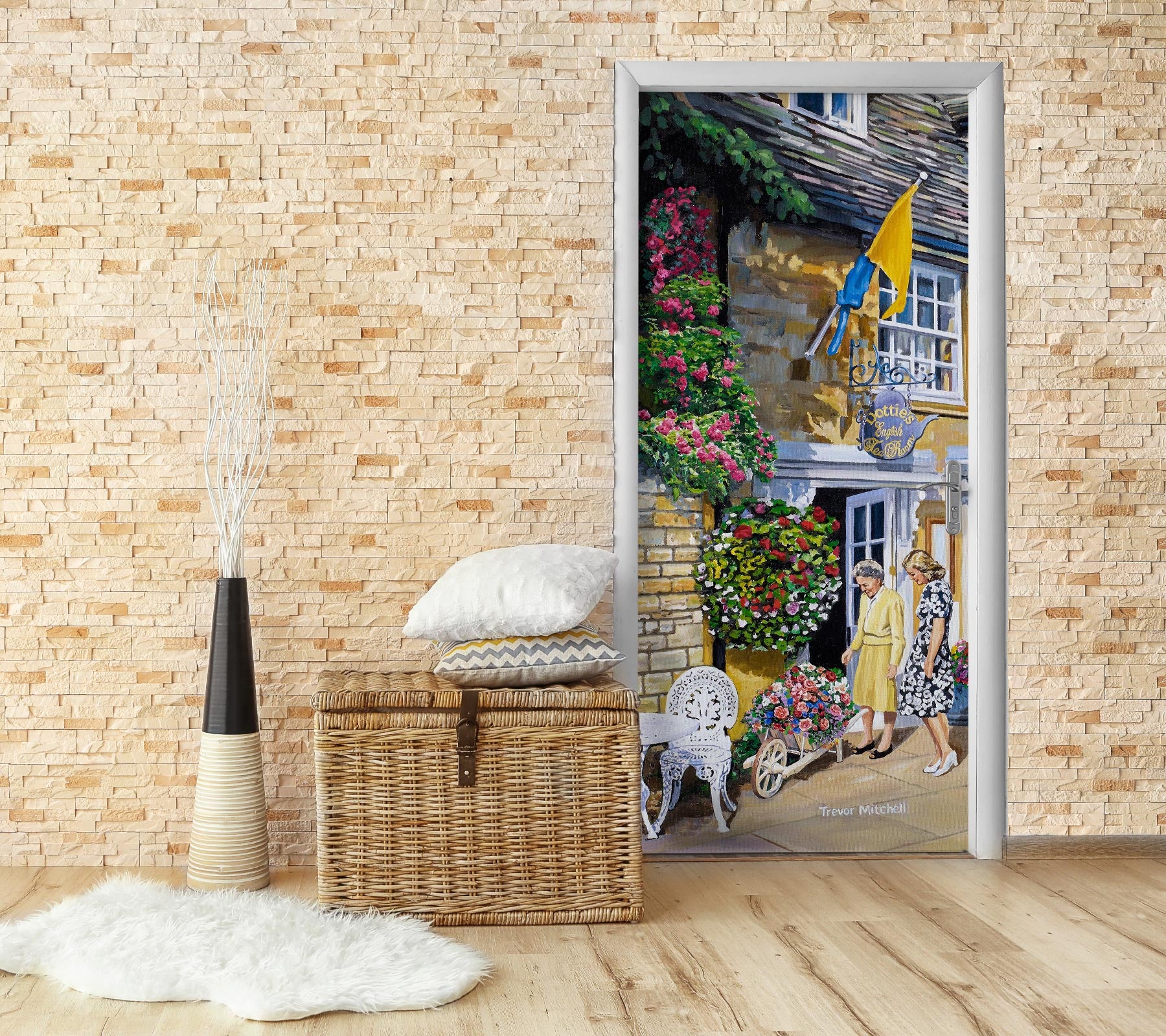 3D Flower Shop 10349 Trevor Mitchell Door Mural