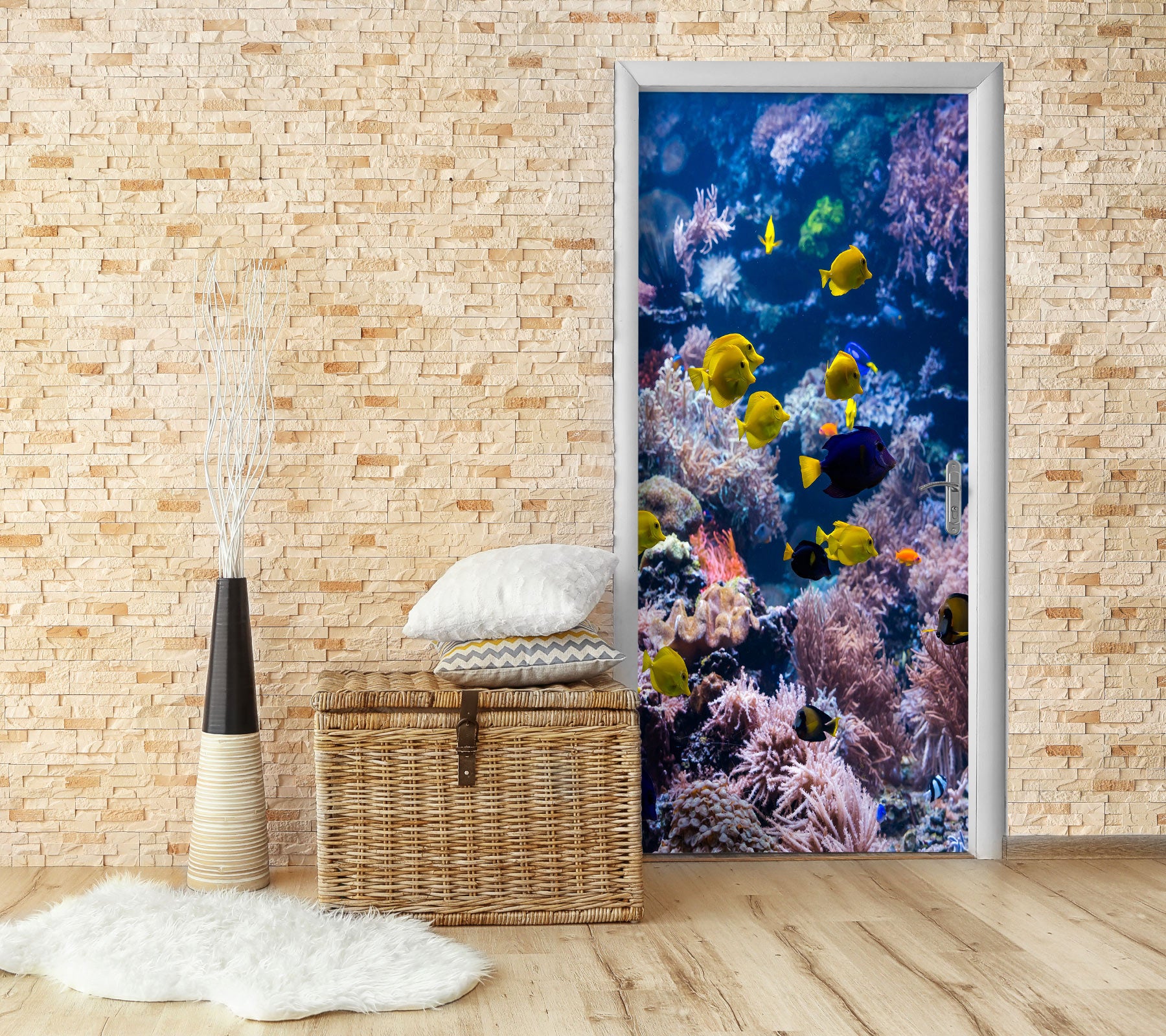 3D Coral Sea 24172 Door Mural