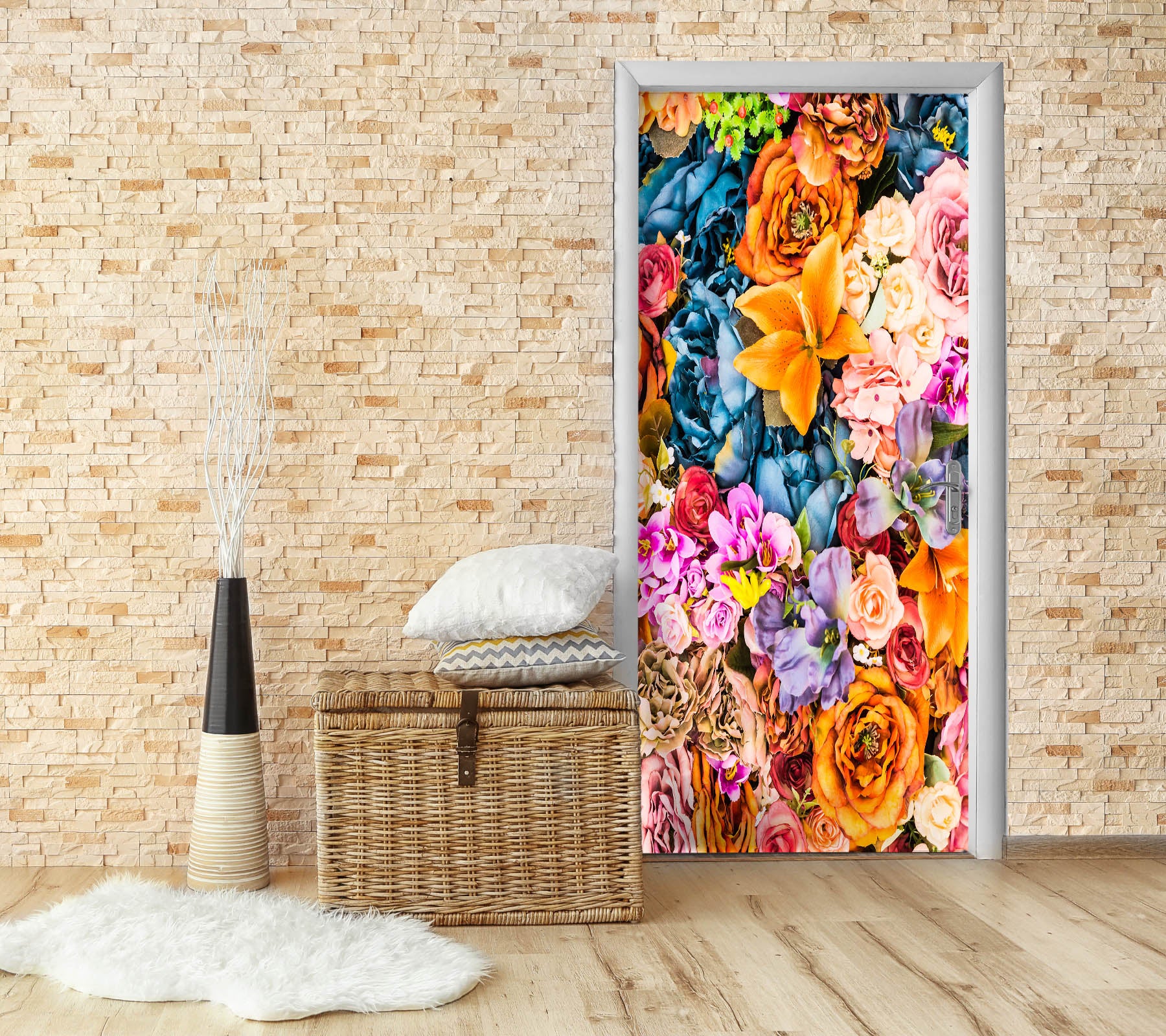 3D Flowers 25126 Door Mural