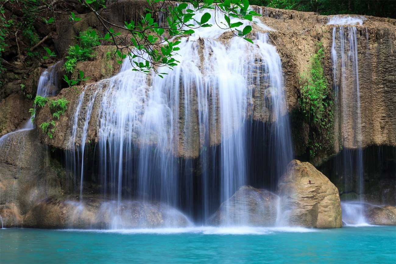 3D Rocks Waterfalls 121 Garage Door Mural Wallpaper AJ Wallpaper 