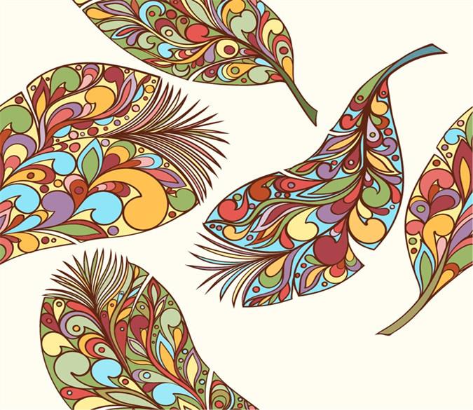 3D Color Feather 232 Wallpaper AJ Wallpaper 