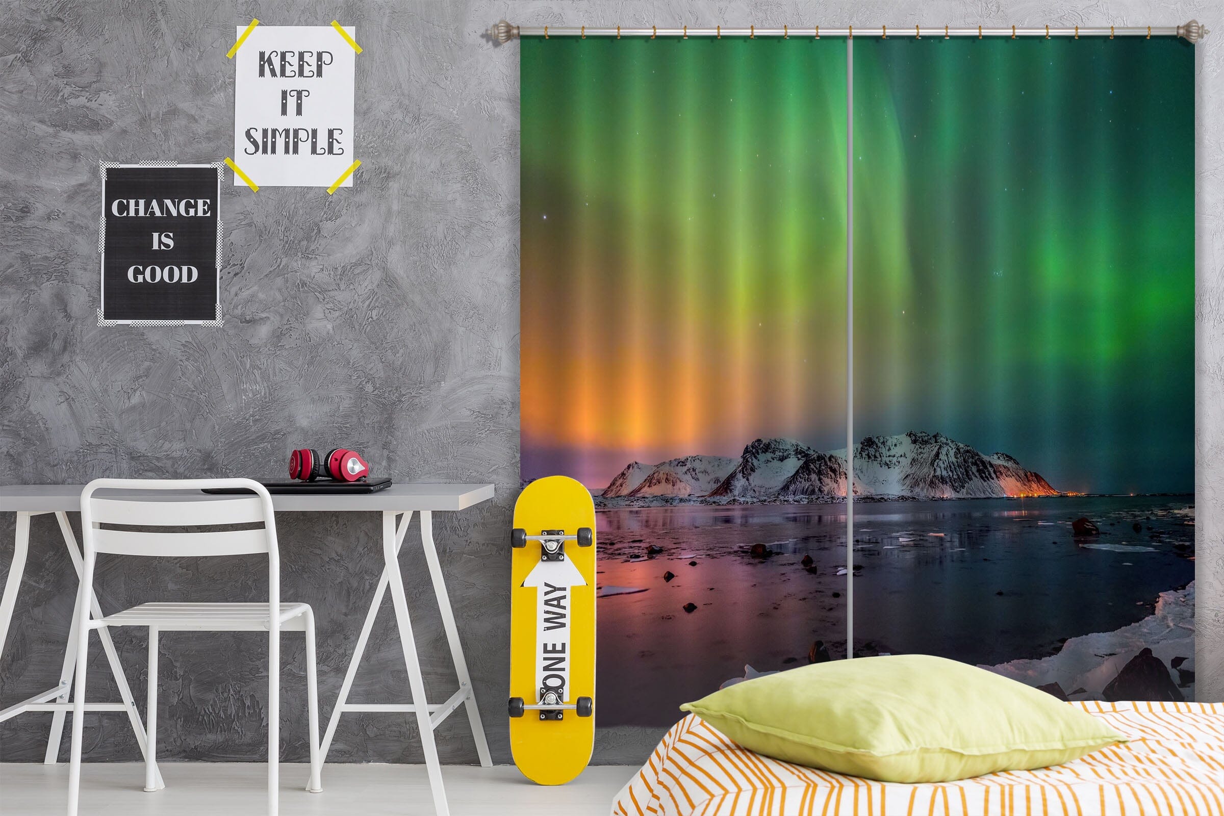 3D Green Sky 150 Marco Carmassi Curtain Curtains Drapes Curtains AJ Creativity Home 