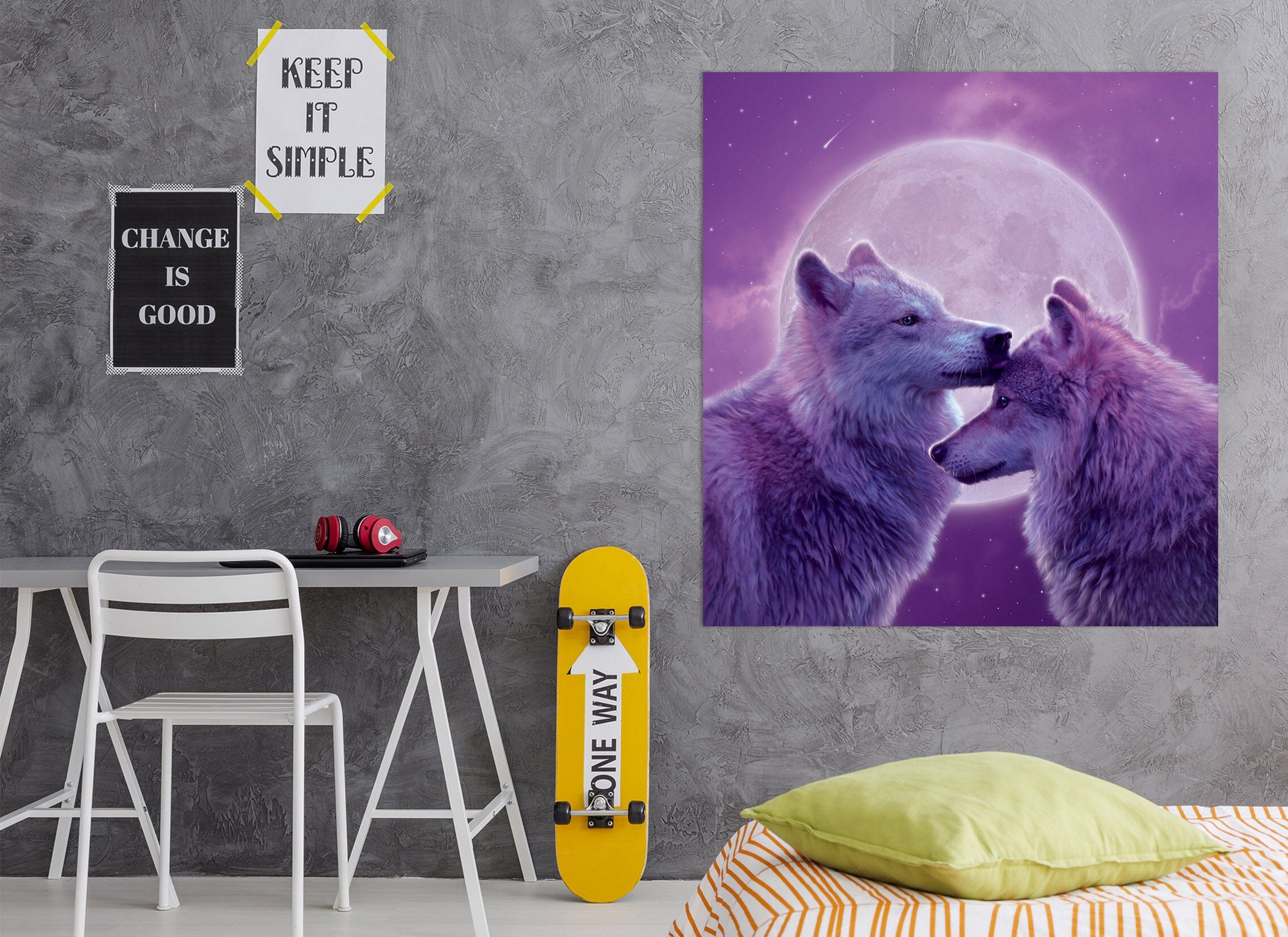 3D Loving Wolves 049 Vincent Hie Wall Sticker Wallpaper AJ Wallpaper 2 
