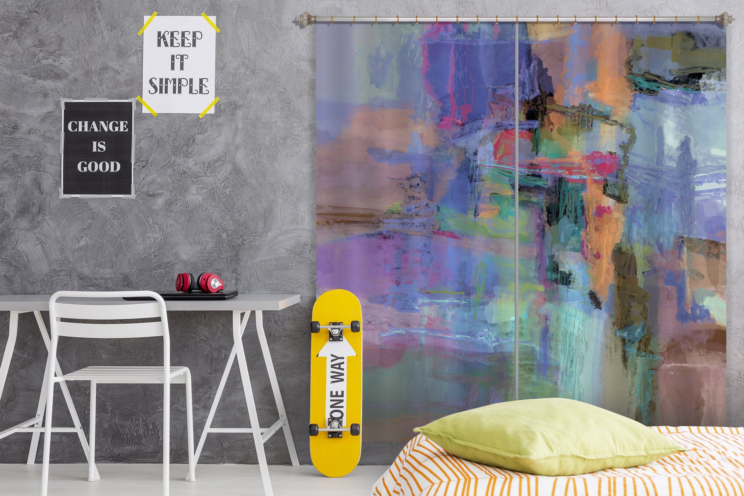 3D Painted Colors 221 Michael Tienhaara Curtain Curtains Drapes Curtains AJ Creativity Home 