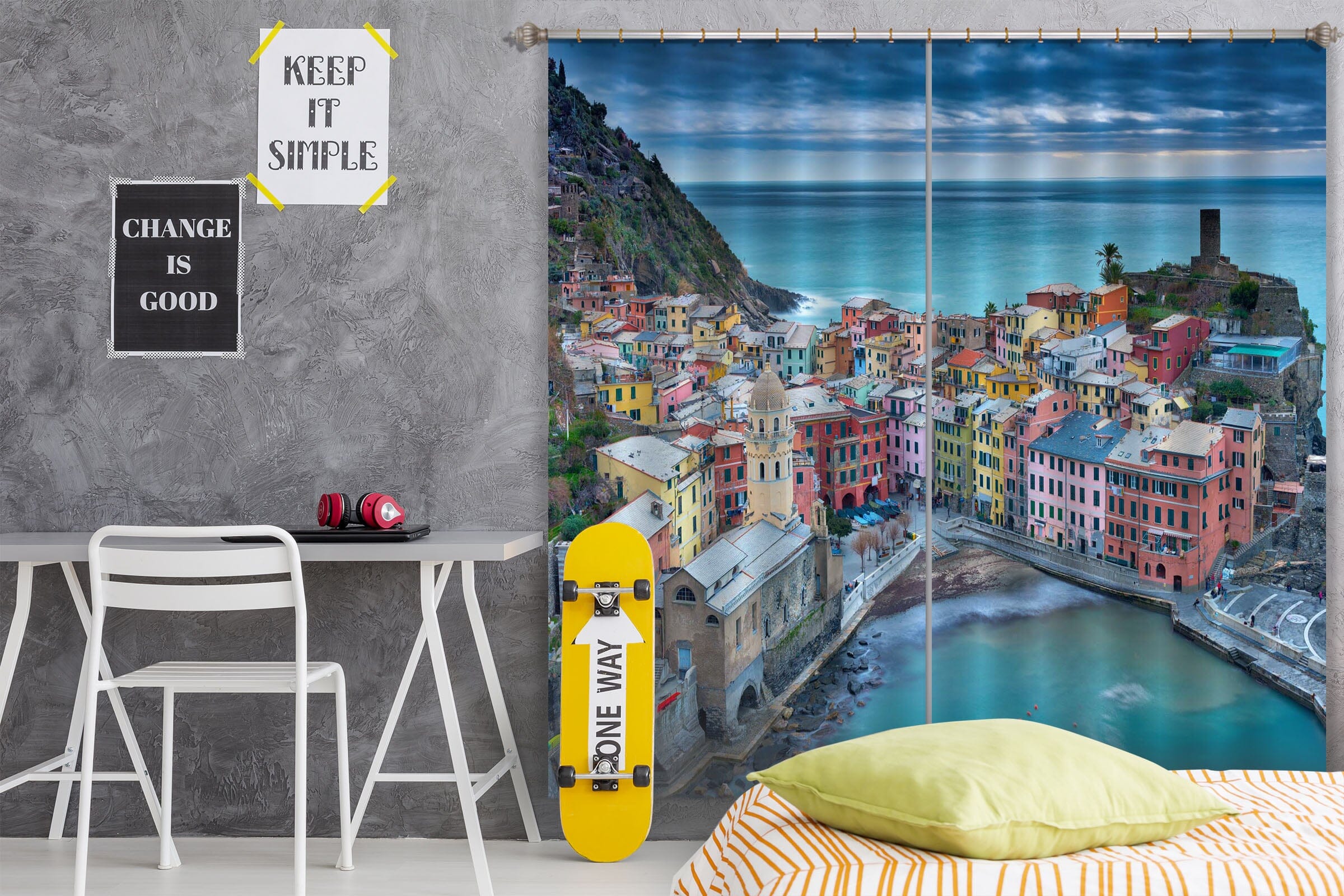 3D Water City 197 Marco Carmassi Curtain Curtains Drapes Curtains AJ Creativity Home 