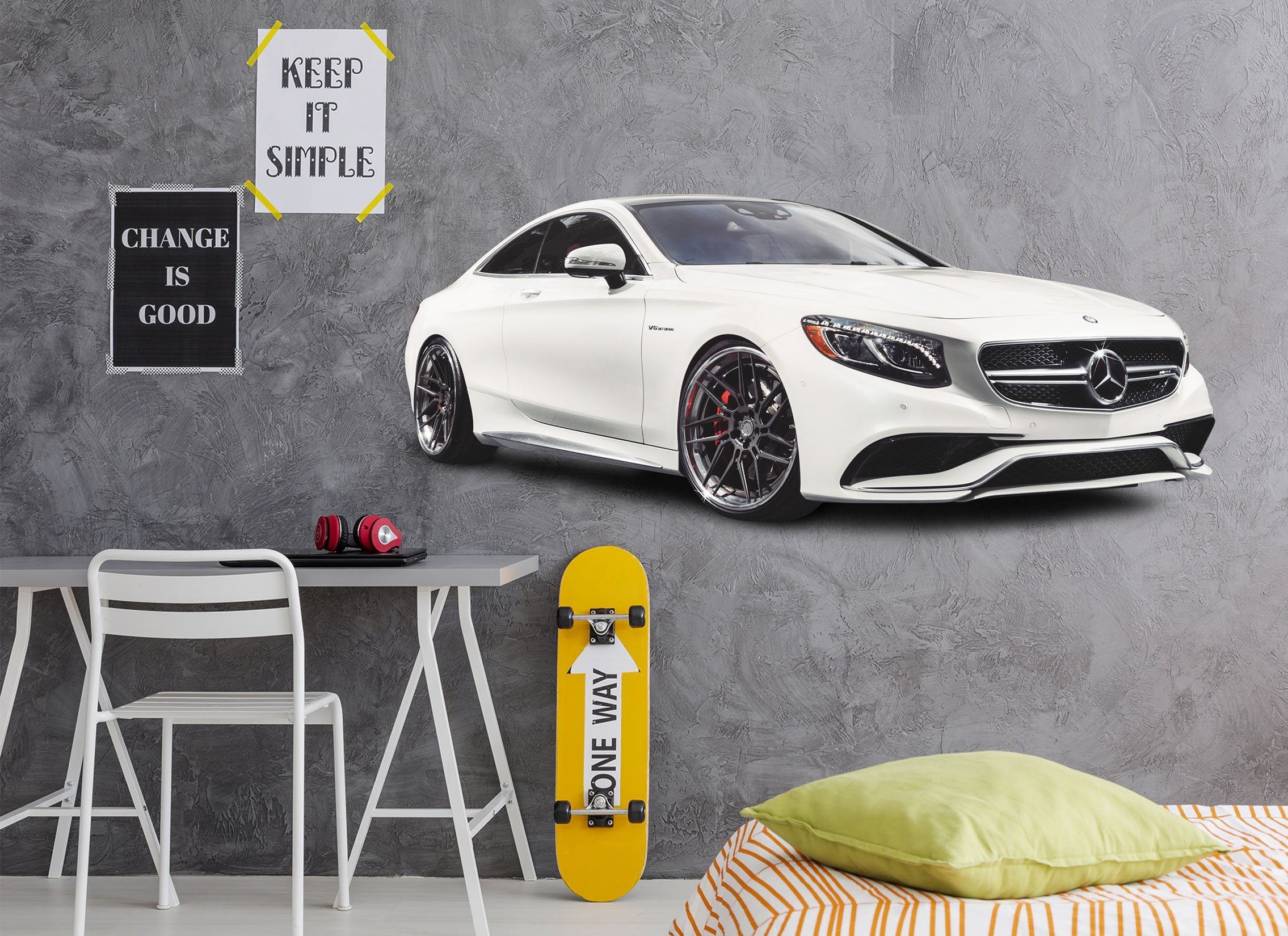 3D Mercedes White 0275 Vehicles Wallpaper AJ Wallpaper 