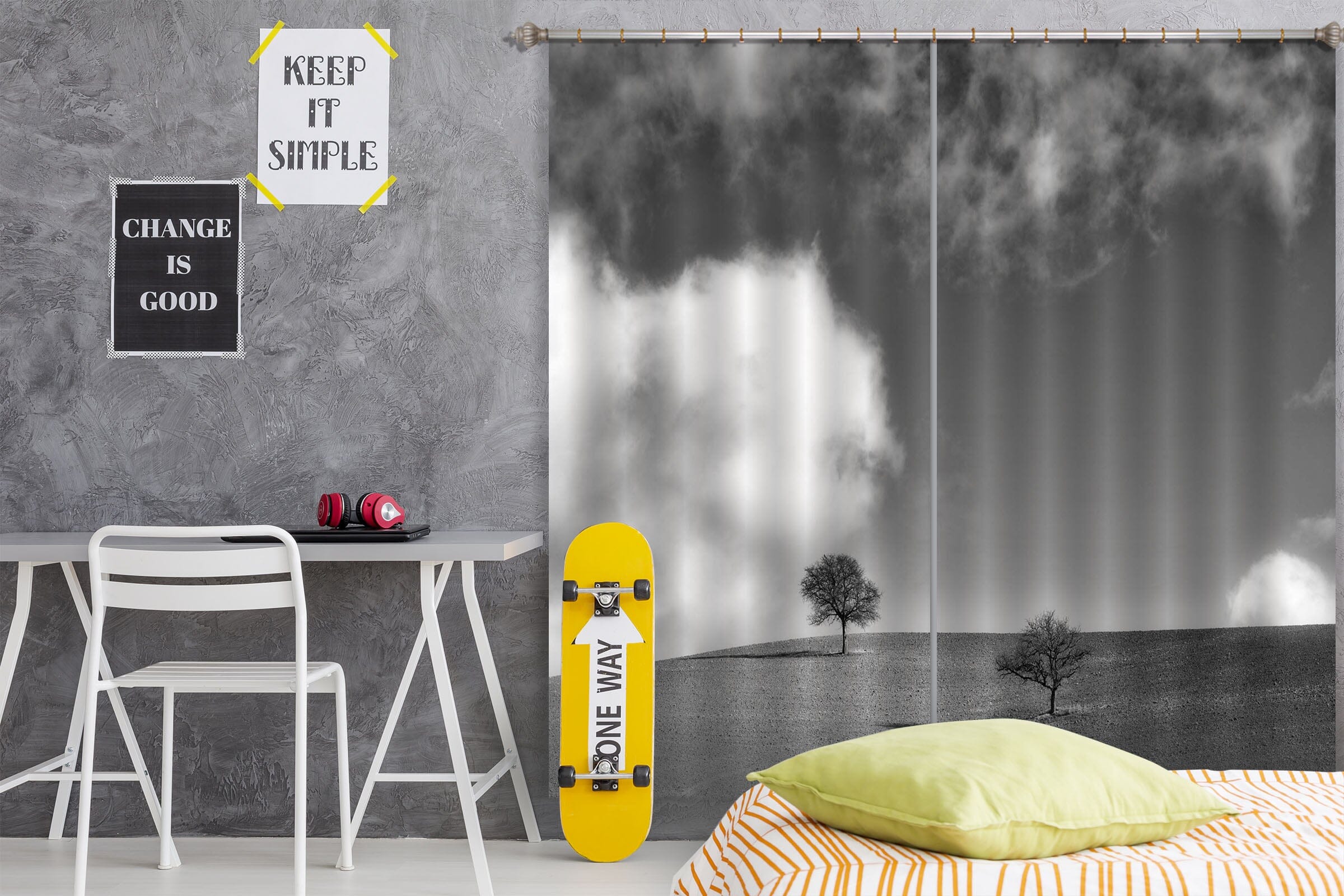 3D Little Black Tree 189 Marco Carmassi Curtain Curtains Drapes Curtains AJ Creativity Home 