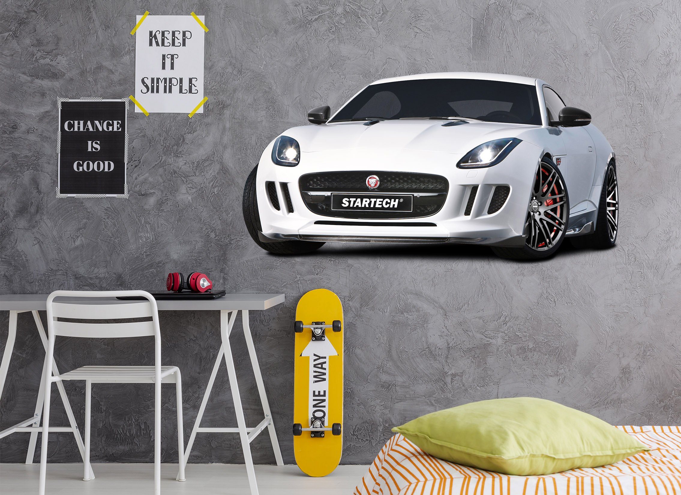 3D Jaguar White 0288 Vehicles Wallpaper AJ Wallpaper 