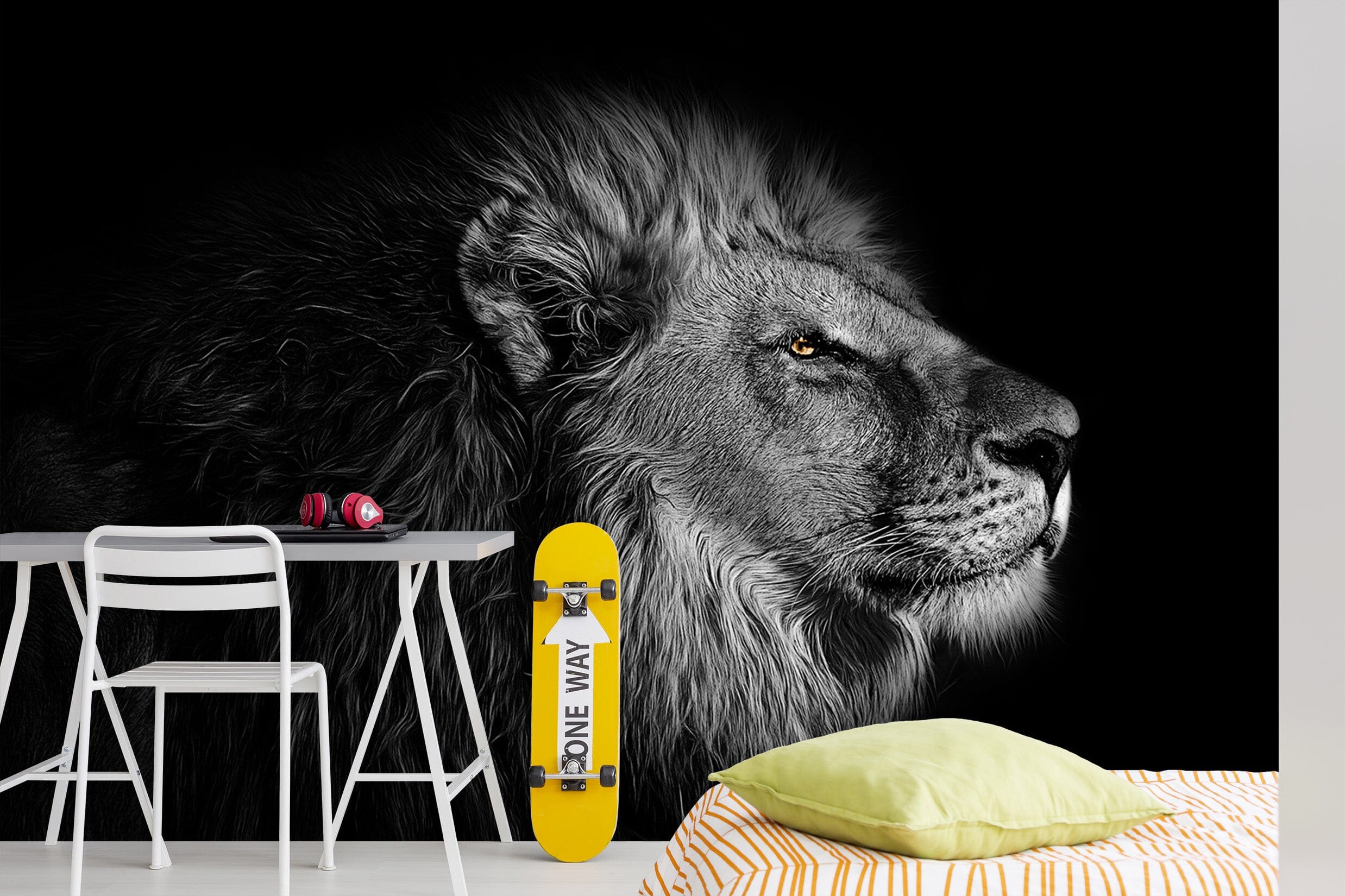 3D Black Lion 273 Wall Murals Wallpaper AJ Wallpaper 2 