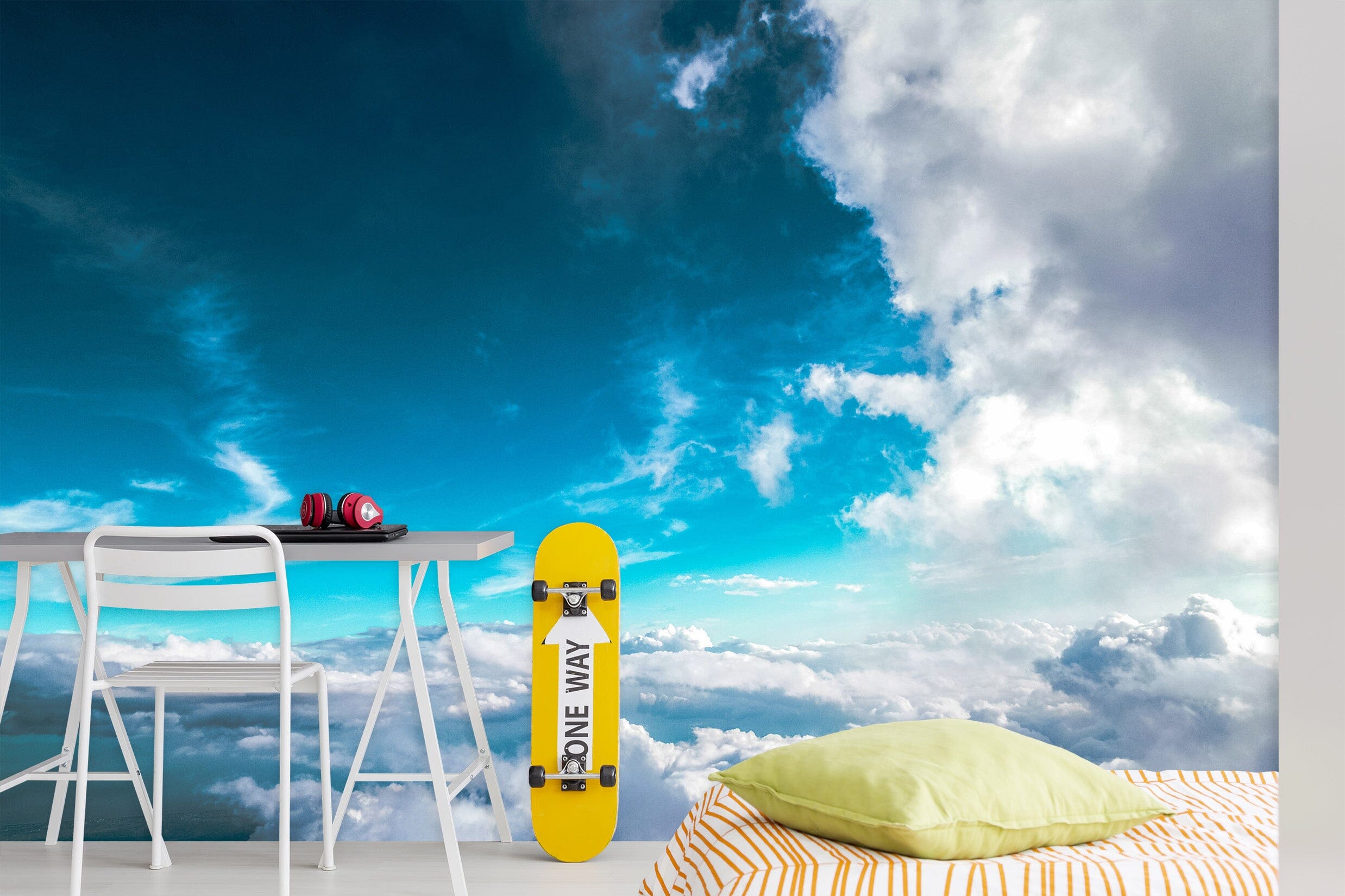 3D Blue Sky Clouds 2039 Wall Murals Wallpaper AJ Wallpaper 2 