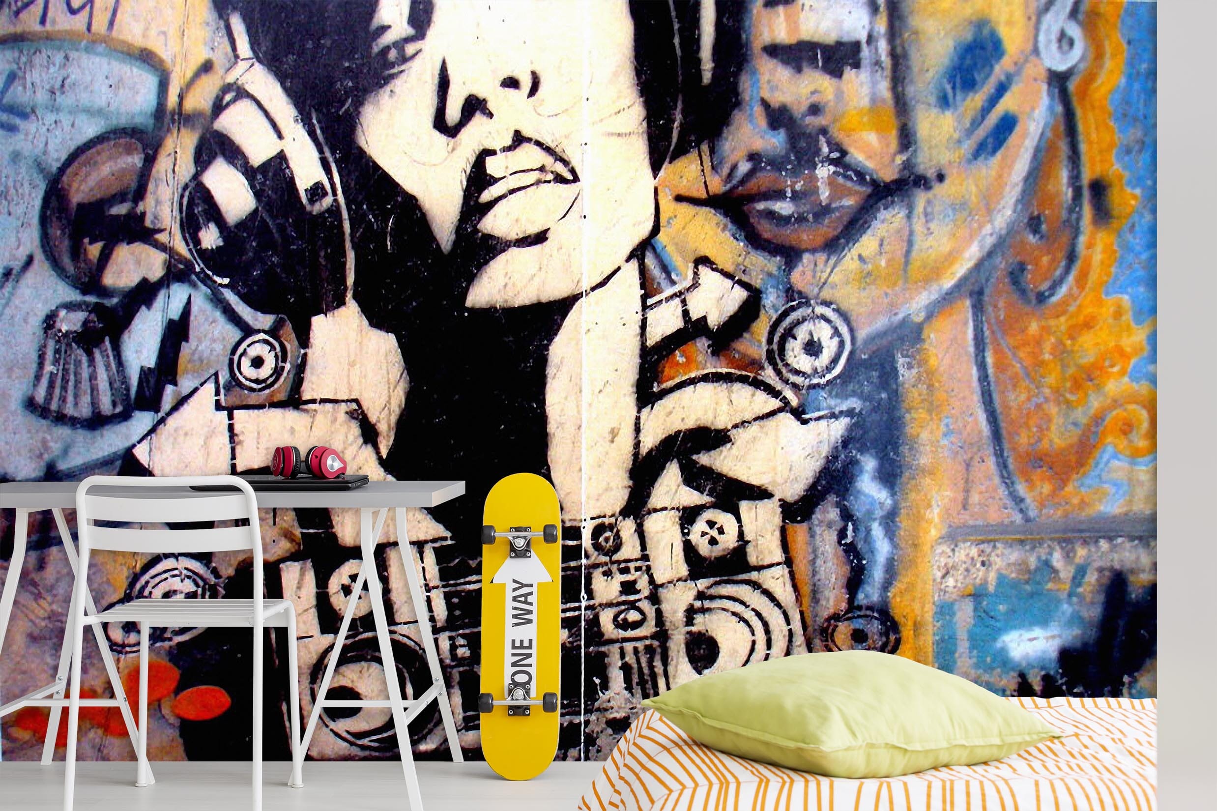 3D Graffiti Sound 111 Wall Murals Wallpaper AJ Wallpaper 2 