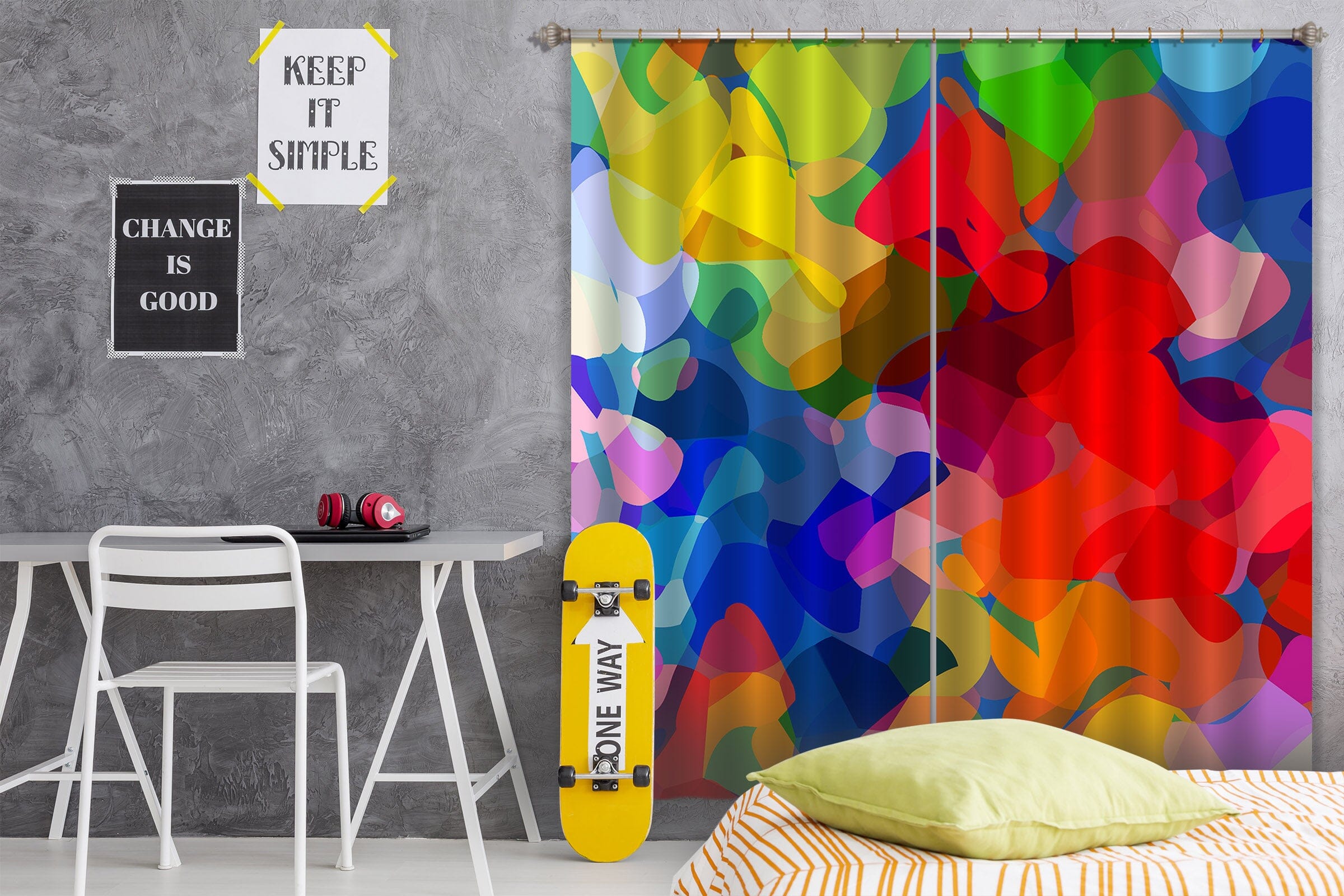 3D Colorful Graffiti 039 Shandra Smith Curtain Curtains Drapes Curtains AJ Creativity Home 