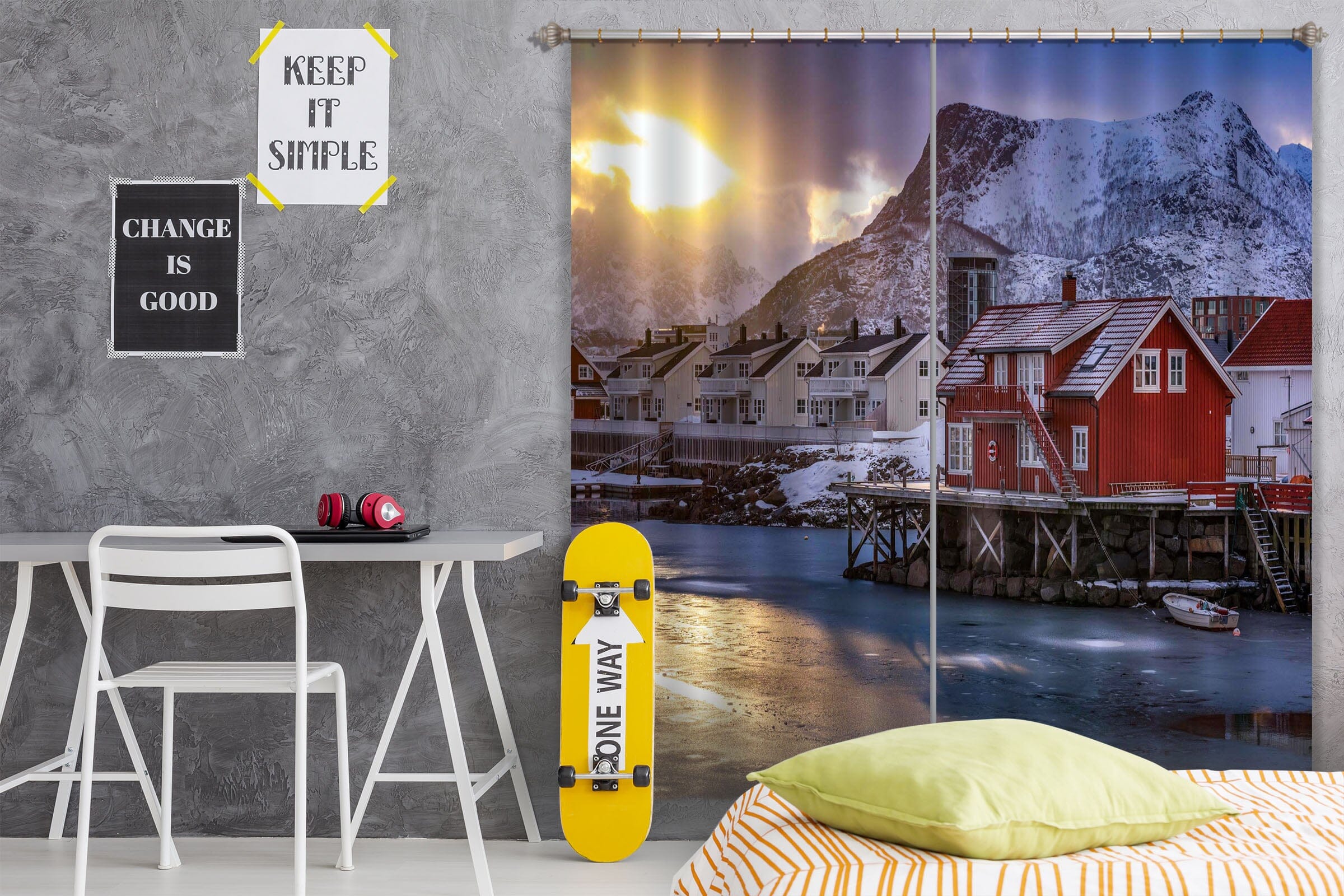 3D Snow House 114 Marco Carmassi Curtain Curtains Drapes Curtains AJ Creativity Home 