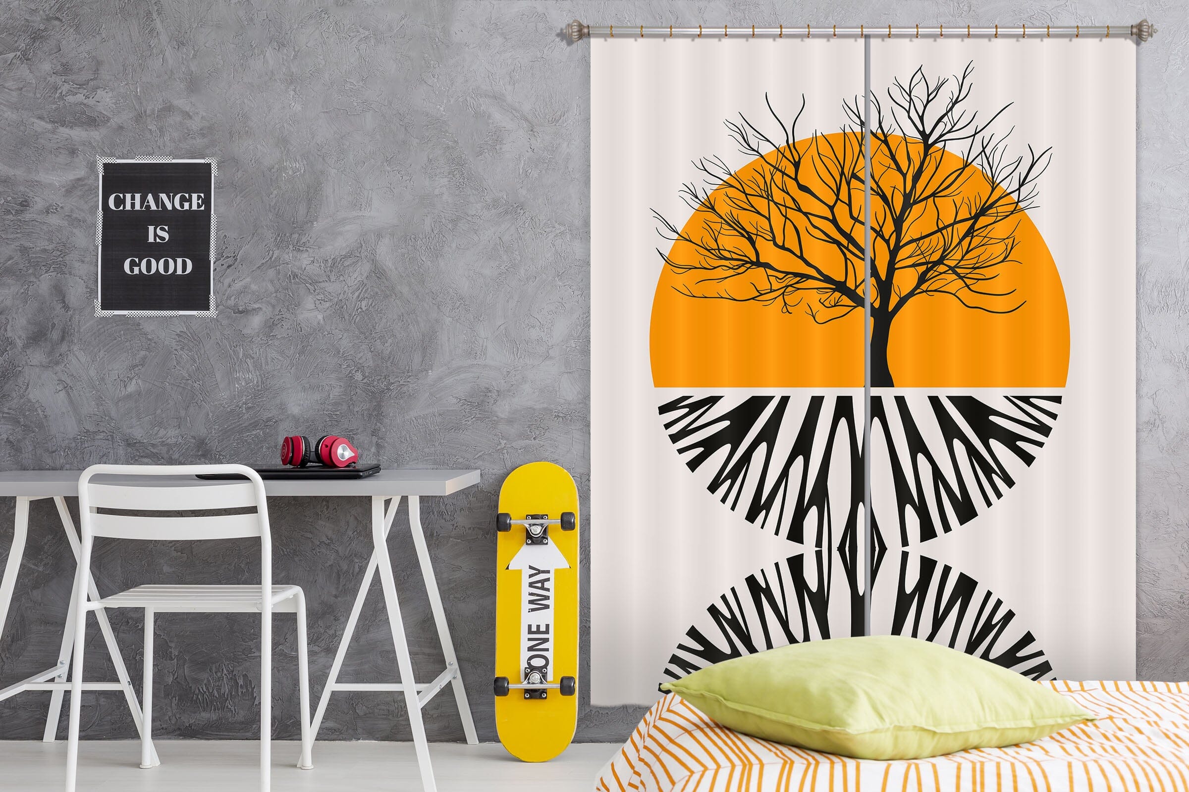 3D Yellow Sun Pattern 1135 Boris Draschoff Curtain Curtains Drapes Curtains AJ Creativity Home 