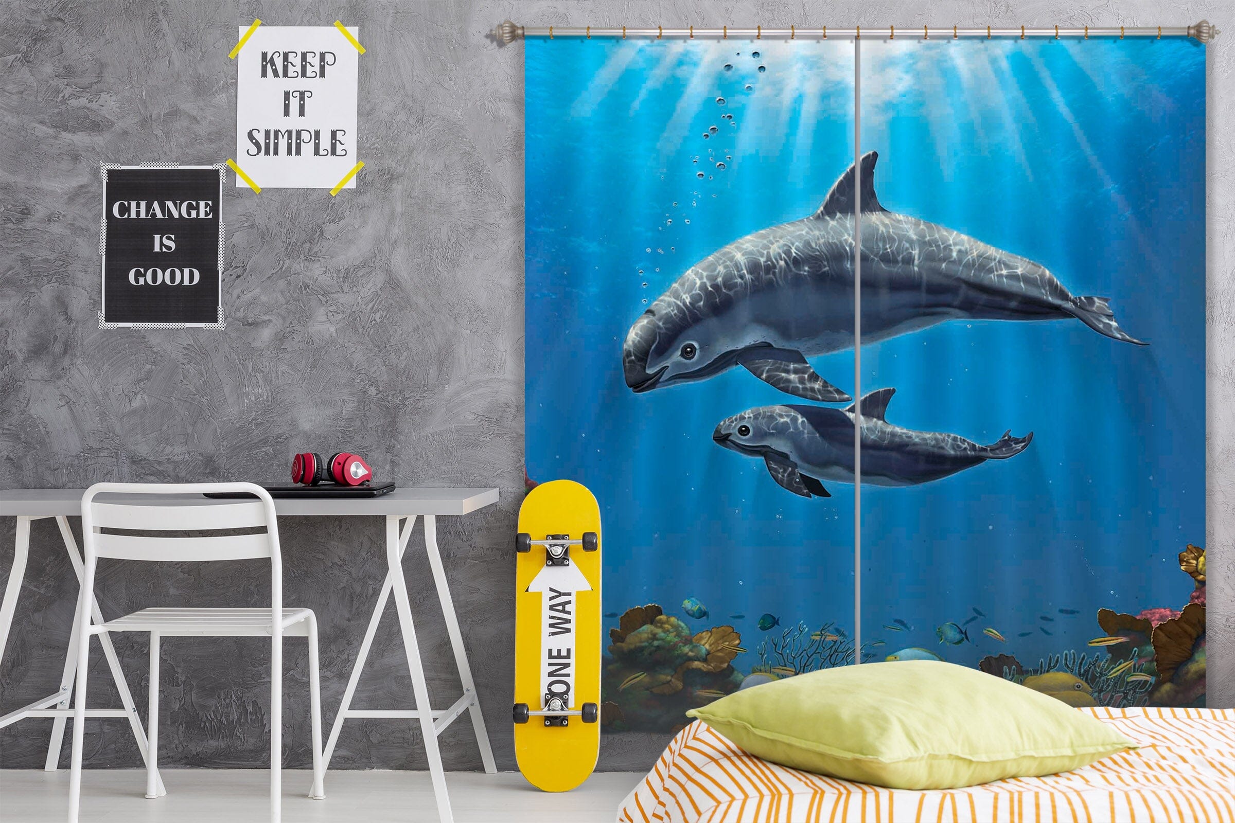 3D Vaquita Critically Endangered 090 Vincent Hie Curtain Curtains Drapes Curtains AJ Creativity Home 
