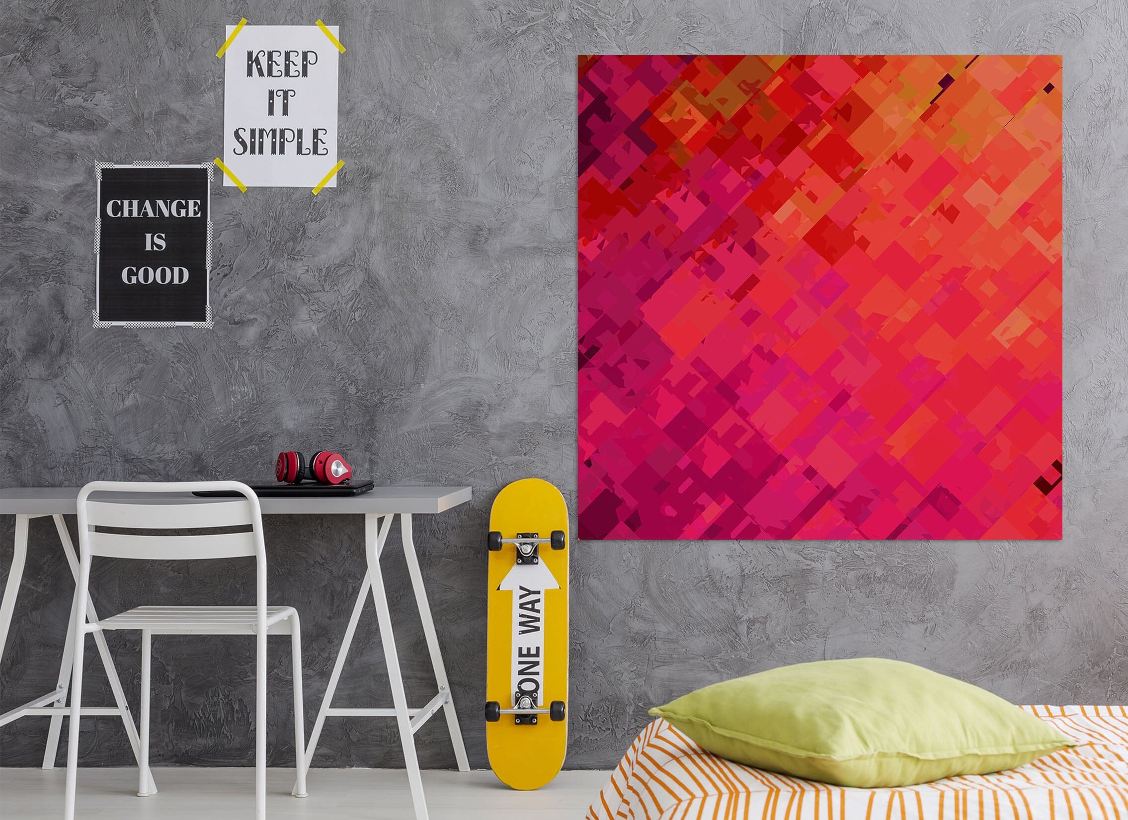 3D Orange Graffiti 006 Shandra Smith Wall Sticker Wallpaper AJ Wallpaper 2 