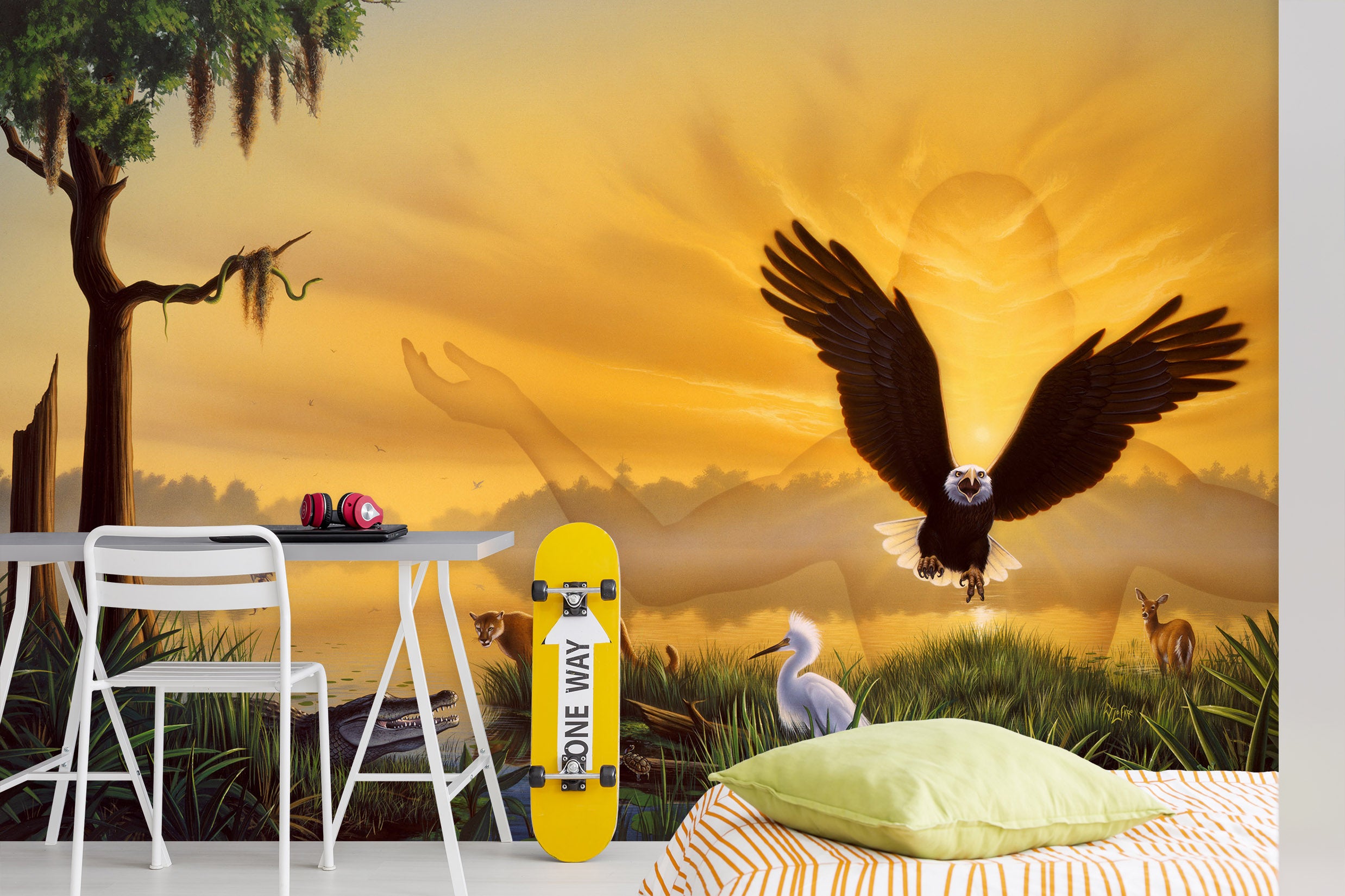 3D Flying Eagle 85024 Jerry LoFaro Wall Mural Wall Murals