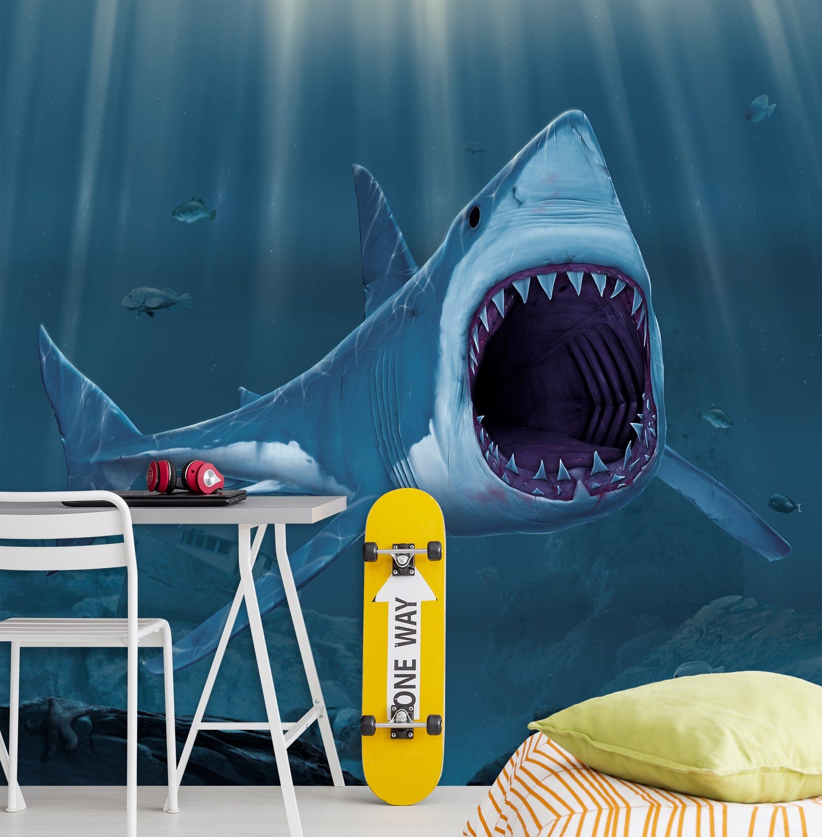 3D Shark Bite 1548 Wall Murals Exclusive Designer Vincent Wallpaper AJ Wallpaper 2 