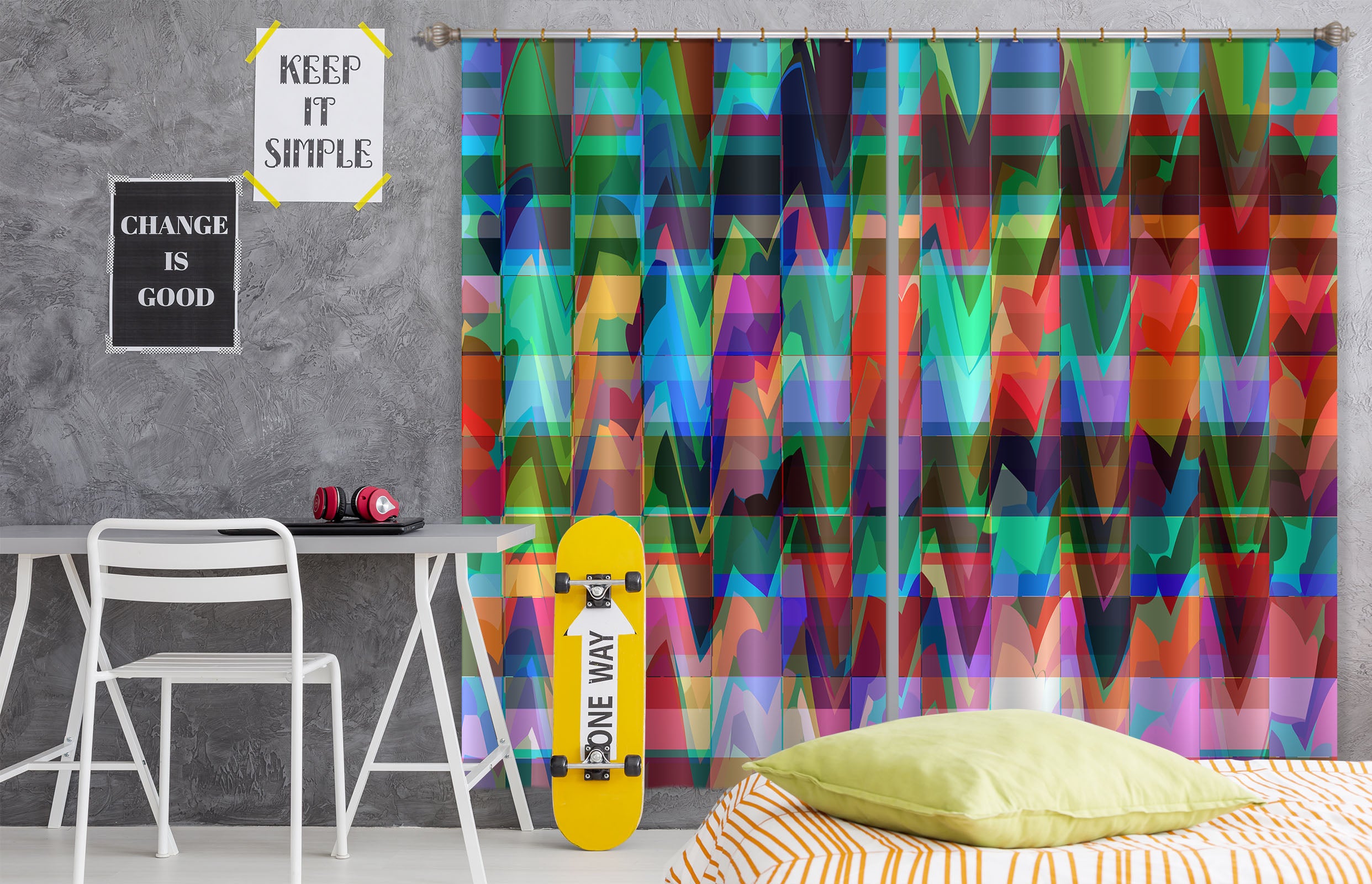 3D Color Pattern 70087 Shandra Smith Curtain Curtains Drapes