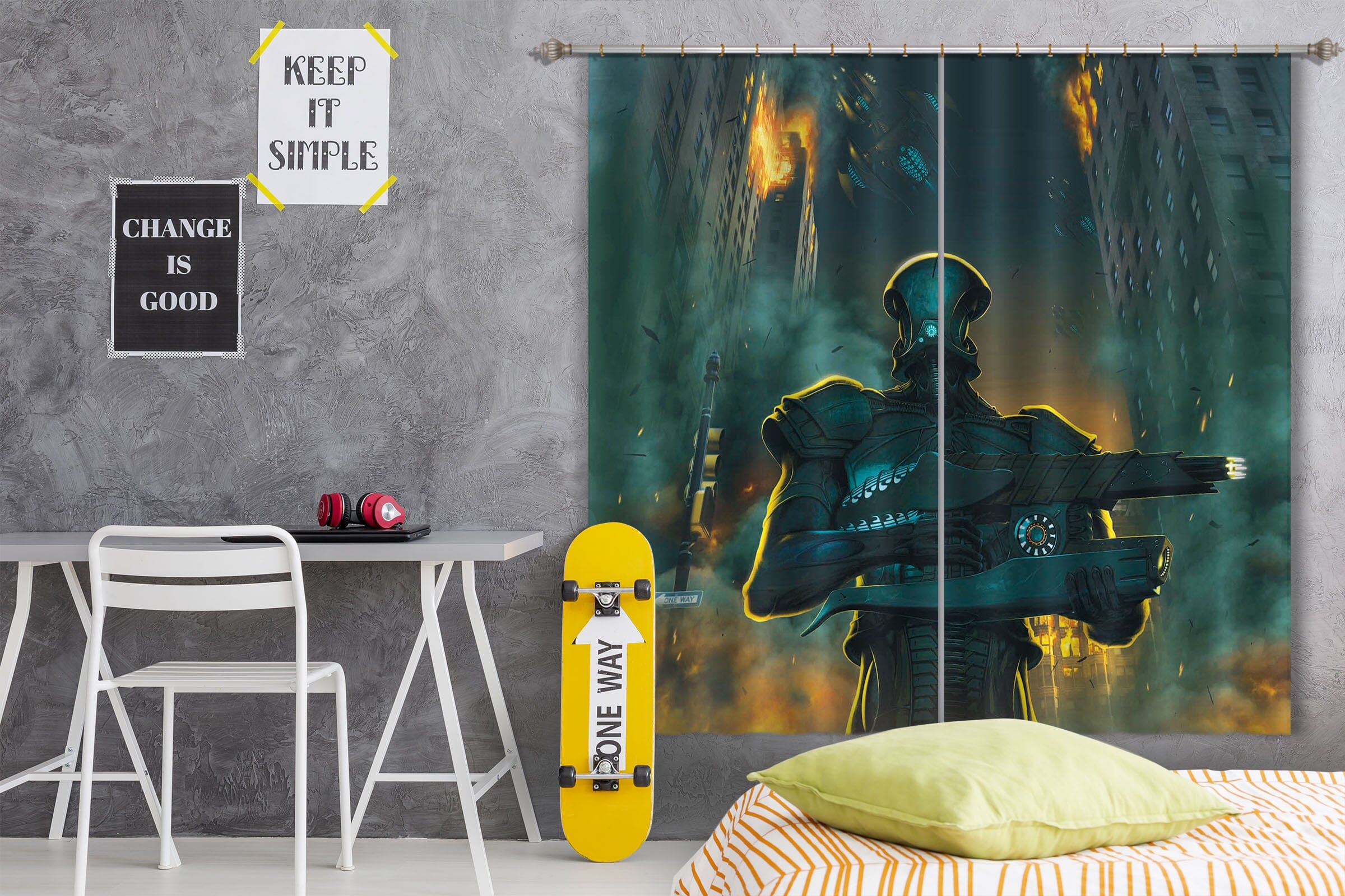 3D Invasion 045 Vincent Hie Curtain Curtains Drapes Curtains AJ Creativity Home 