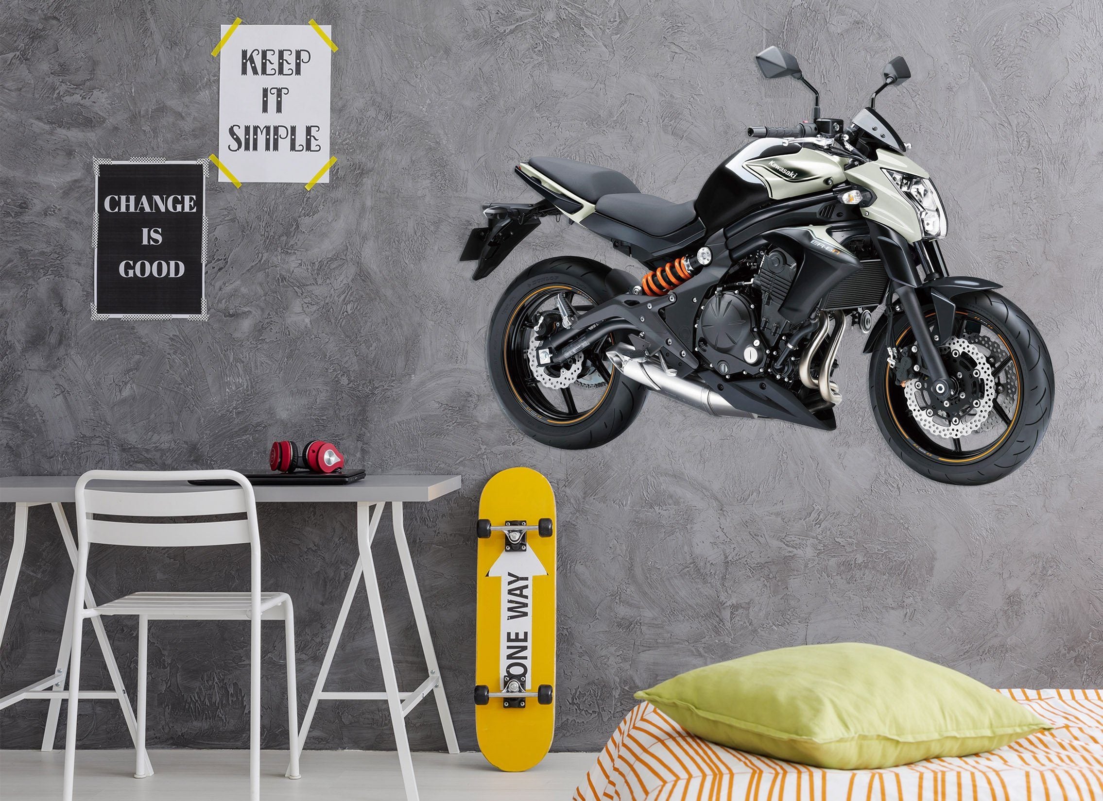 3D Kawasaki Black 0100 Vehicles Wallpaper AJ Wallpaper 