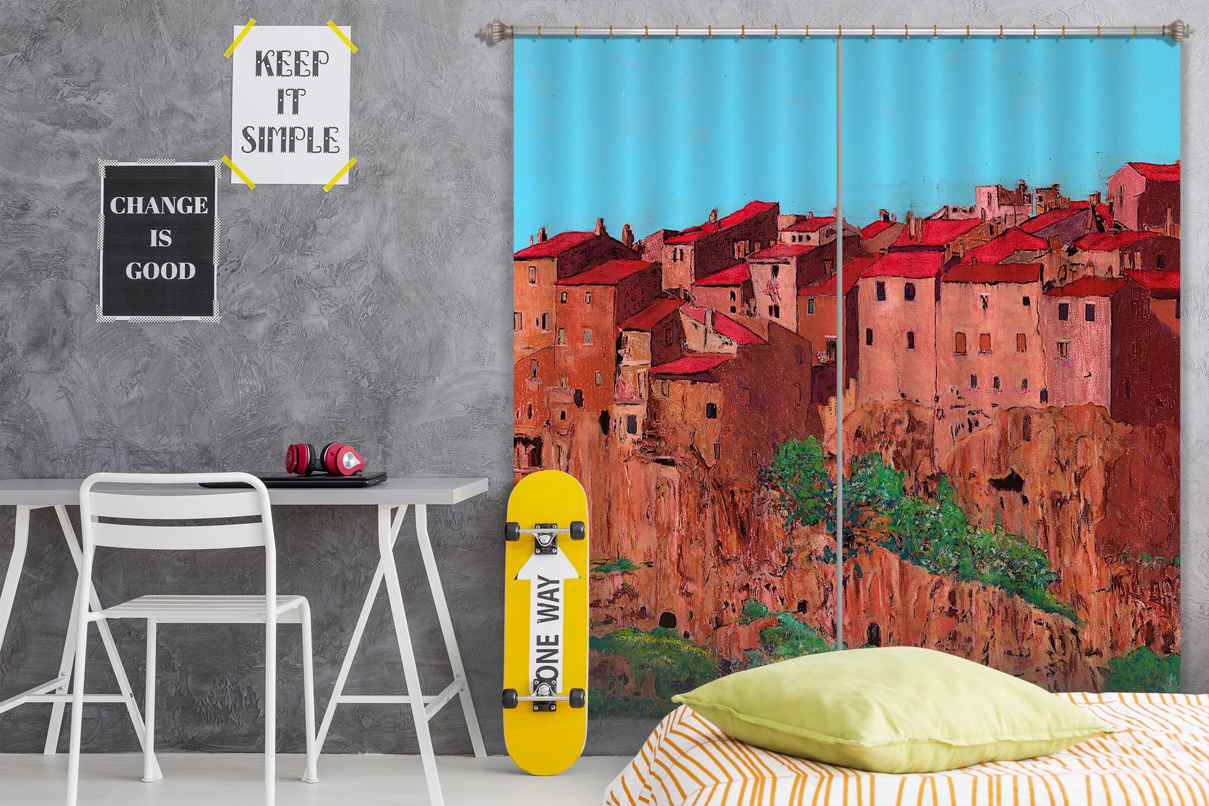 3D Red Castle 292 Allan P. Friedlander Curtain Curtains Drapes Curtains AJ Creativity Home 