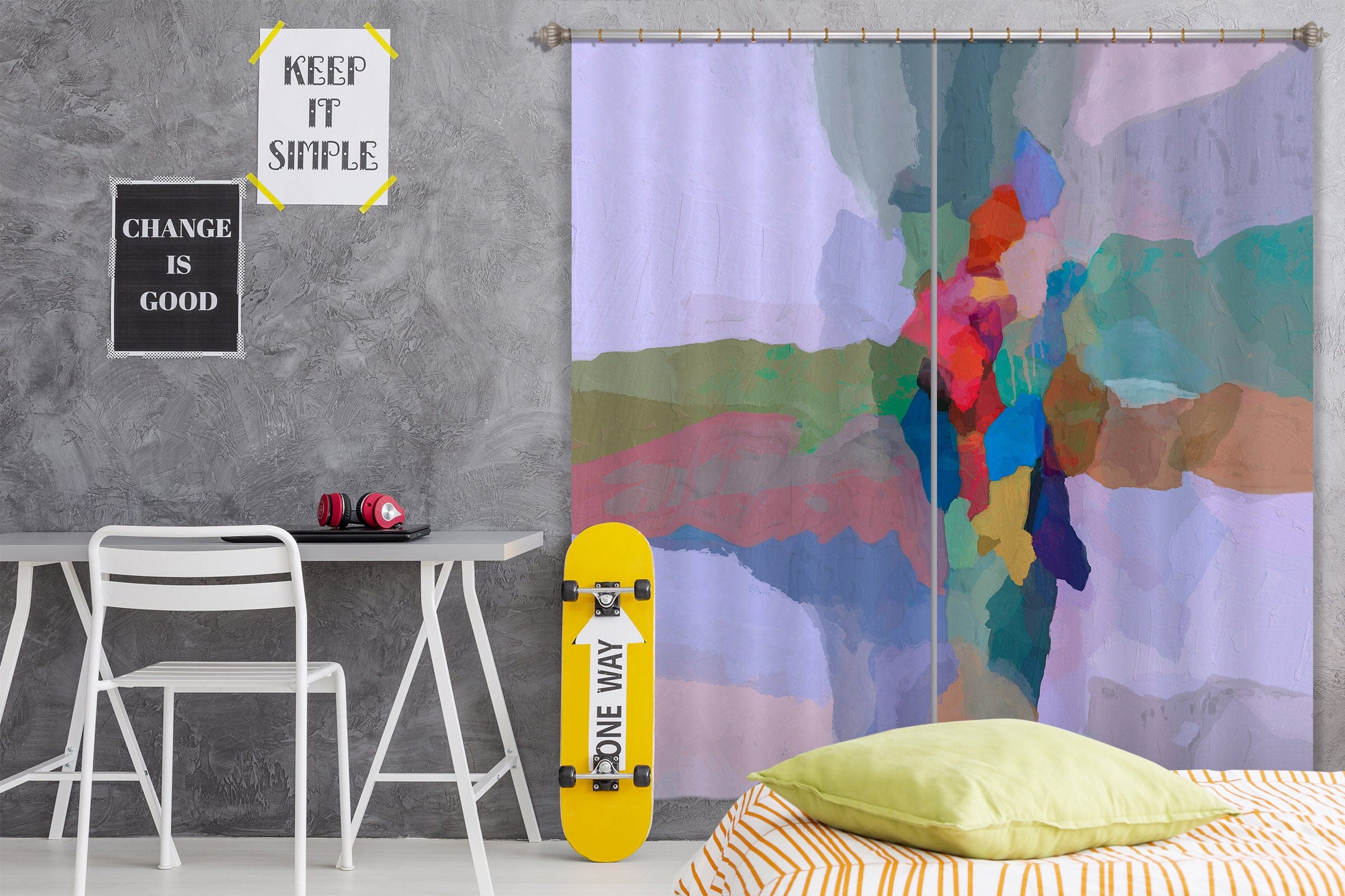 3D Color River 203 Michael Tienhaara Curtain Curtains Drapes Curtains AJ Creativity Home 