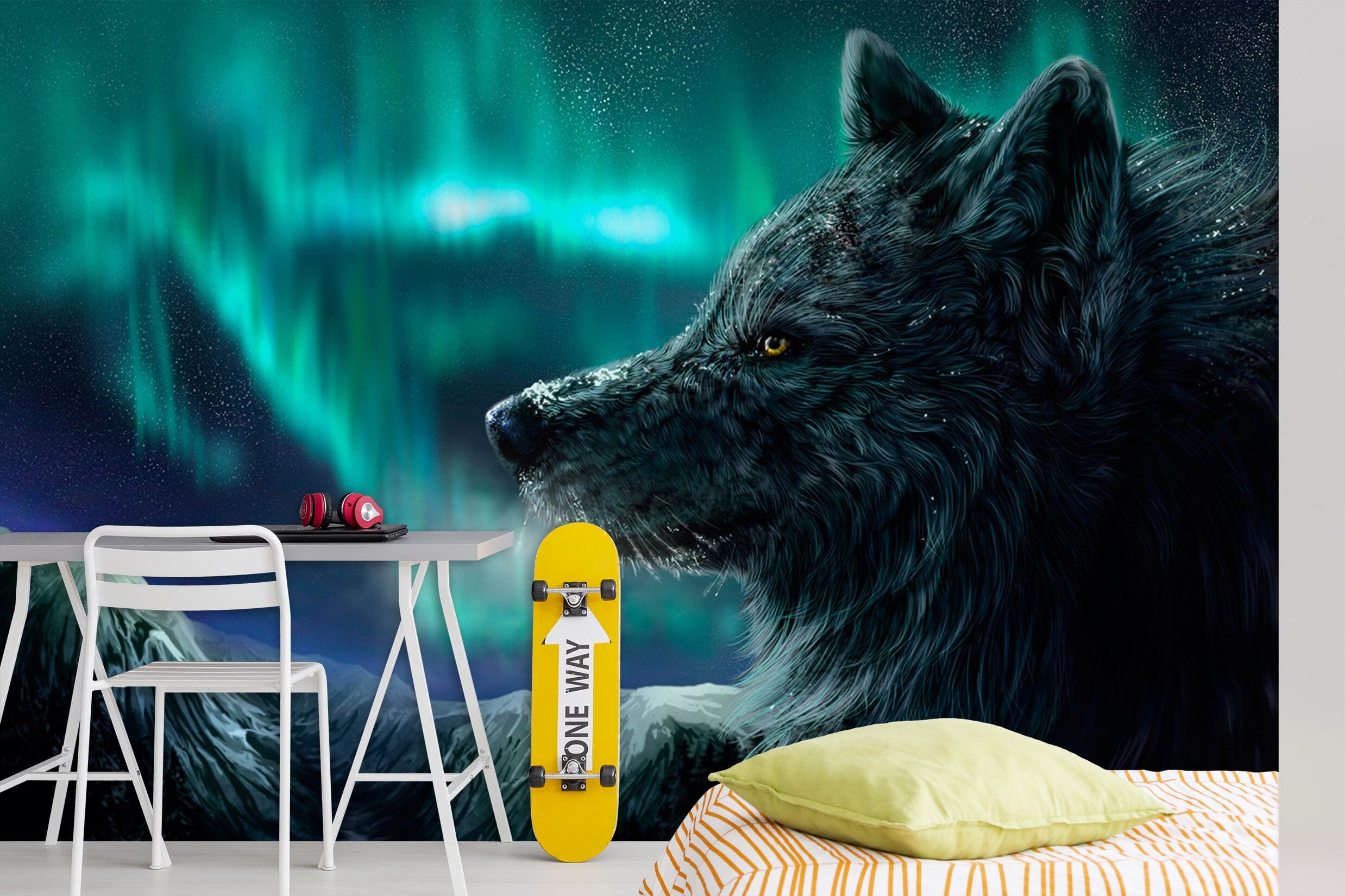 3D Black Wolf 197 Wall Murals Wallpaper AJ Wallpaper 2 