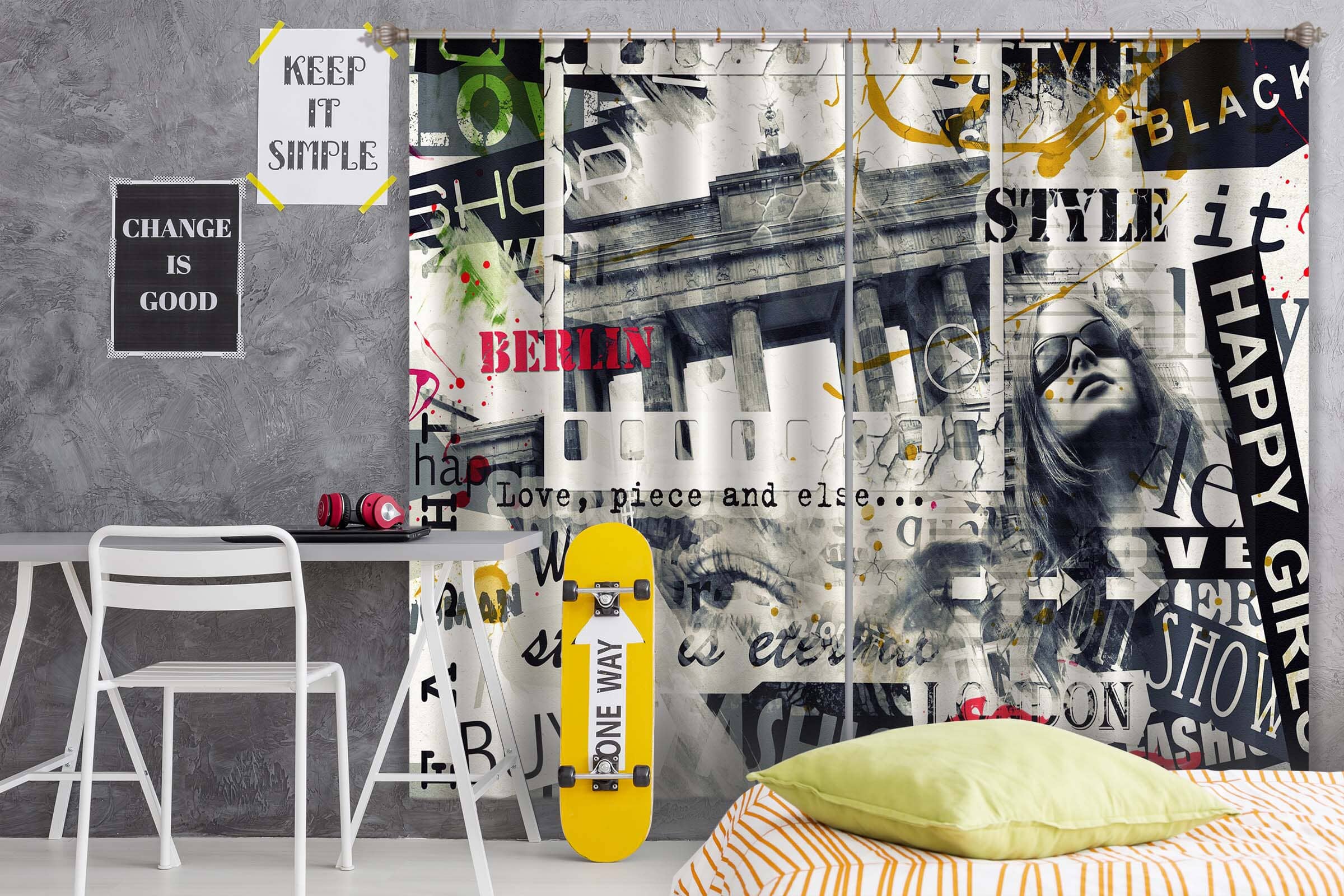 3D Grey City 790 Curtains Drapes Wallpaper AJ Wallpaper 