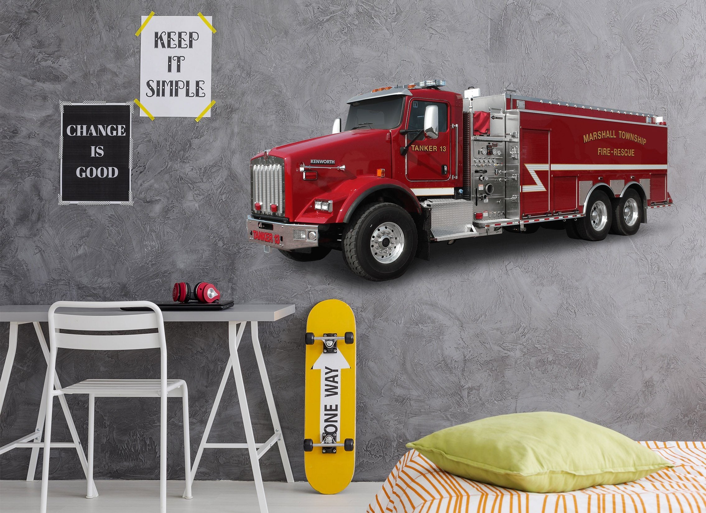 3D Fire Truck 0011 Vehicles Wallpaper AJ Wallpaper 