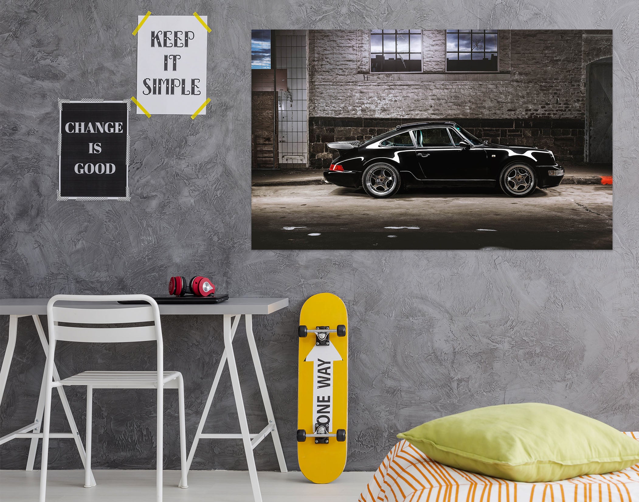 3D Black Luxury Car 1087 Wall Sticker