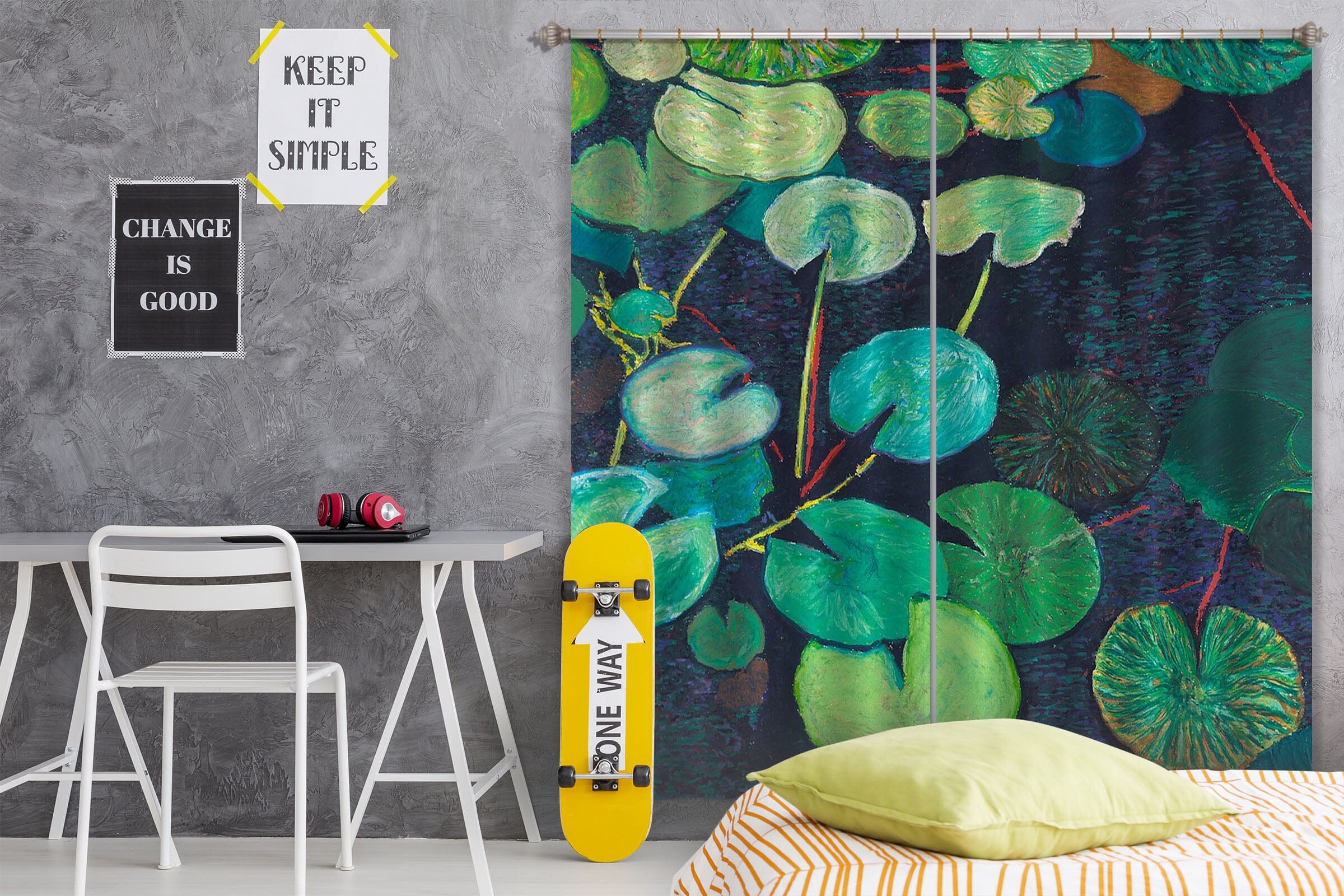 3D Lotus Leaf 226 Allan P. Friedlander Curtain Curtains Drapes Curtains AJ Creativity Home 
