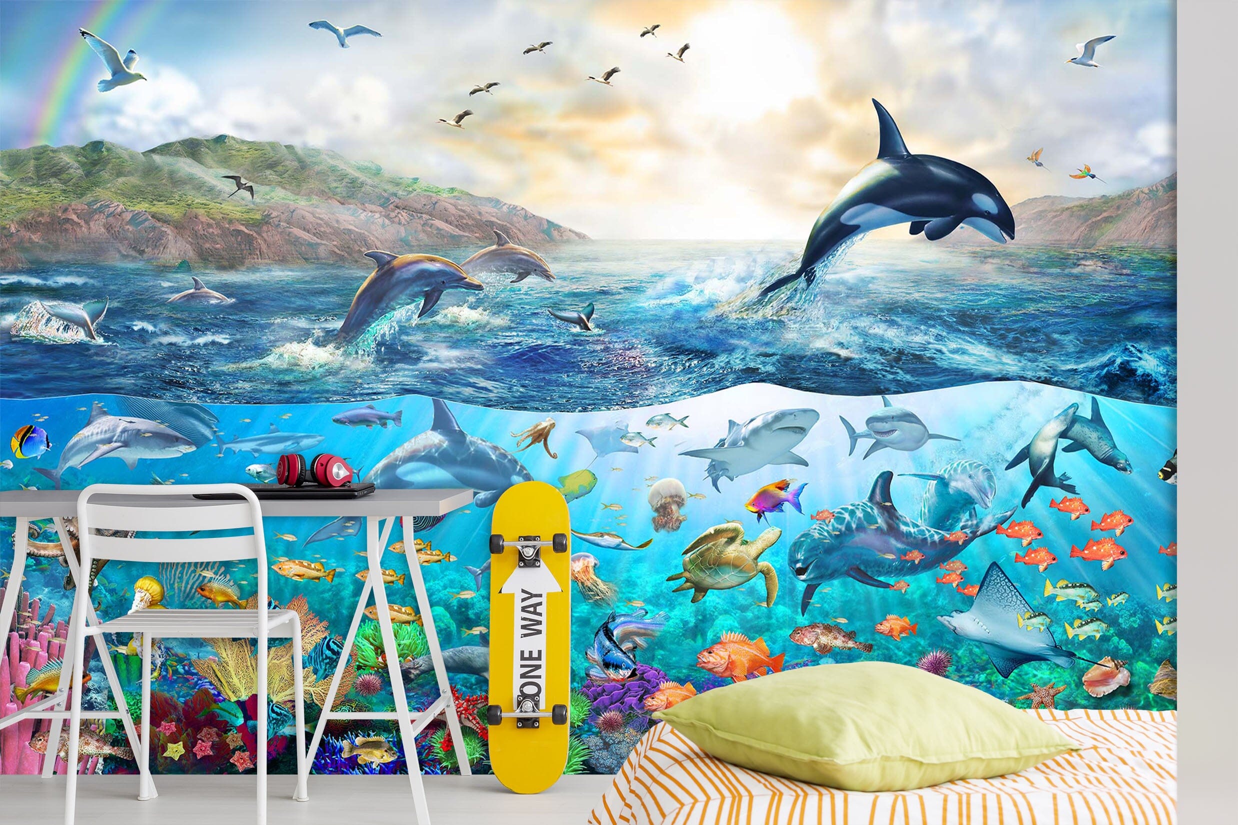 3D Ocean Panorama 1408 Adrian Chesterman Wall Mural Wall Murals Wallpaper AJ Wallpaper 2 
