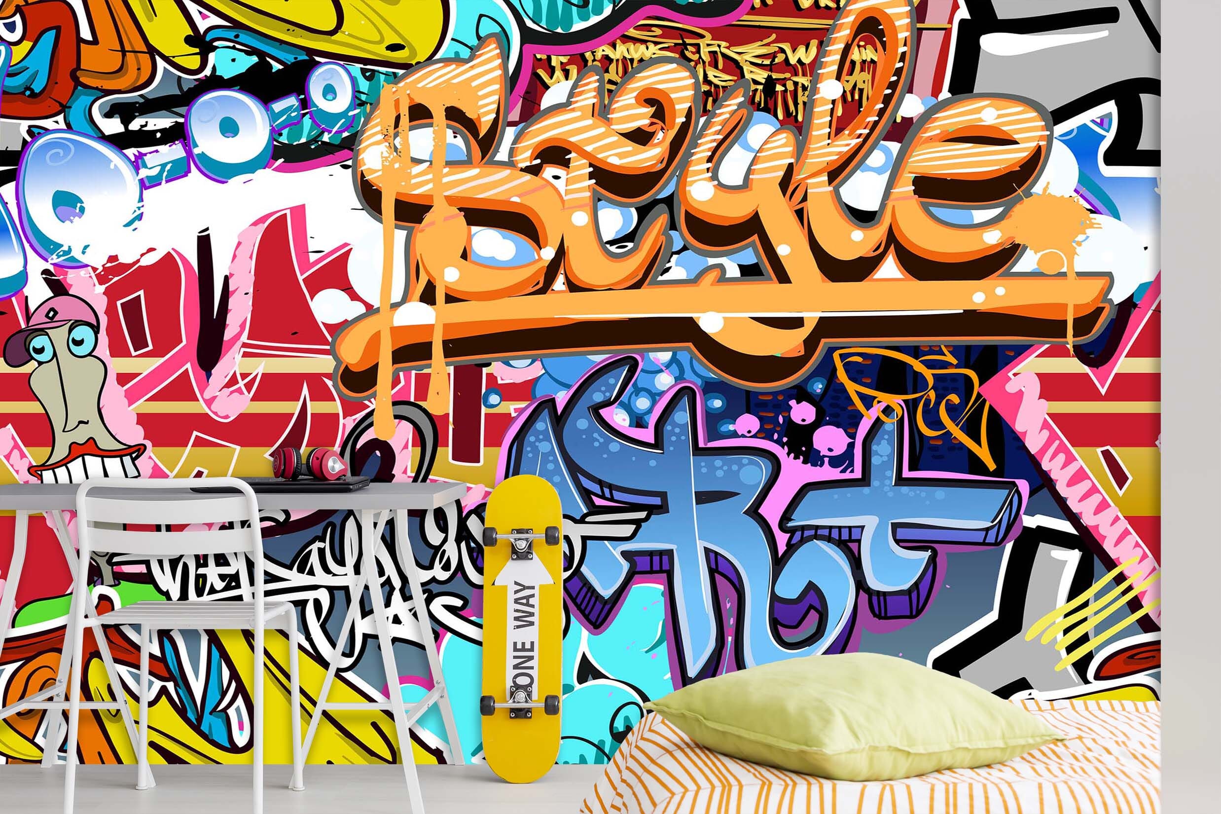 3D Colorful Hand Drawn 147 Wall Murals Wallpaper AJ Wallpaper 2 