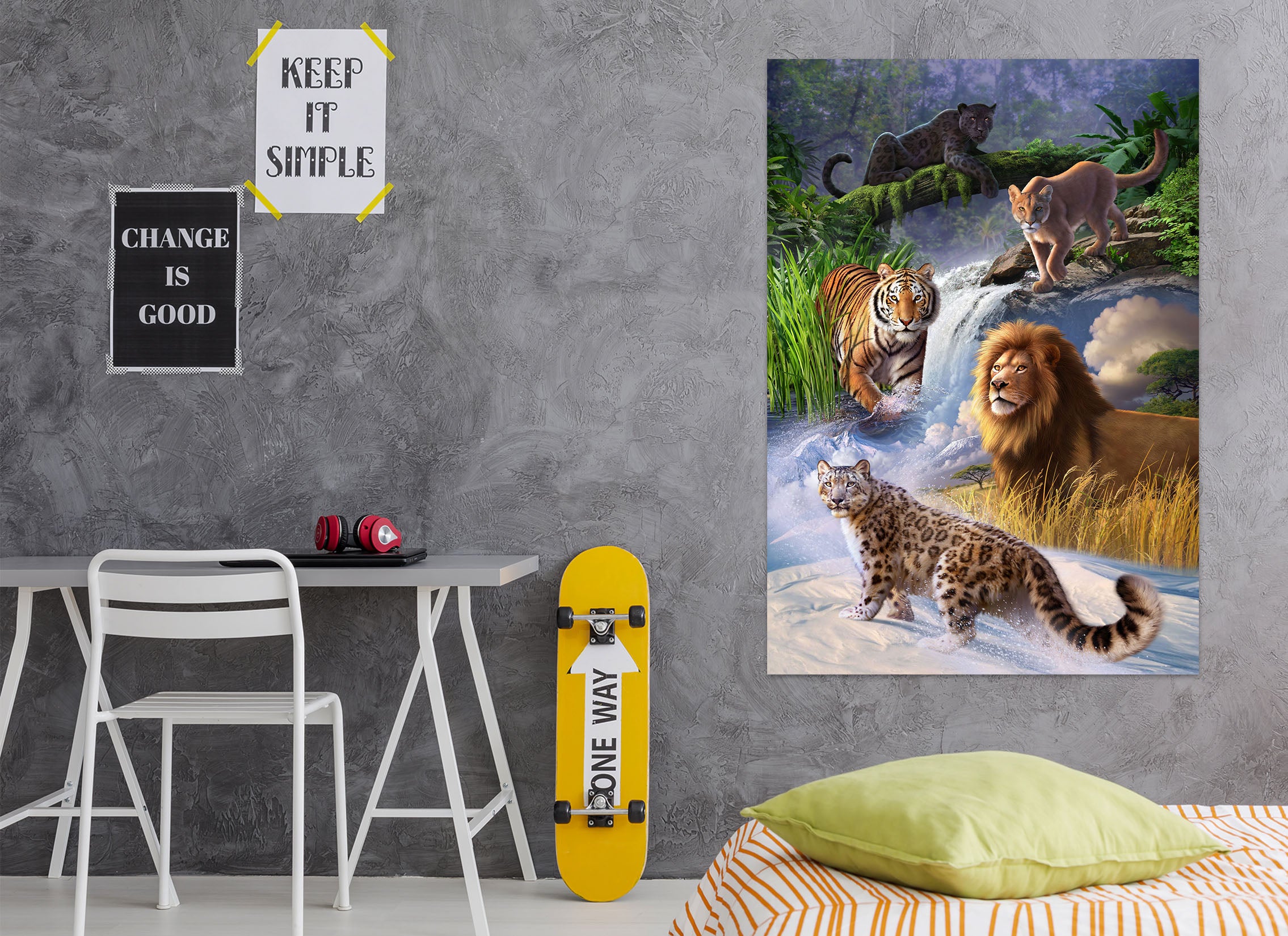 3D Tiger Lion 85195 Jerry LoFaro Wall Sticker