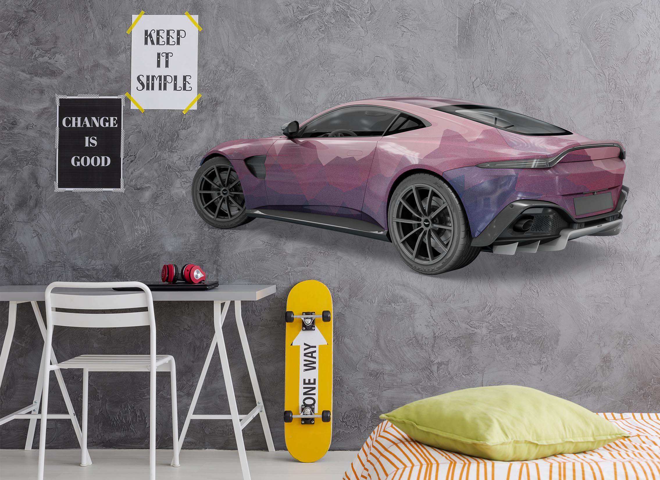 3D Purple Supercar 261 Vehicles Wallpaper AJ Wallpaper 