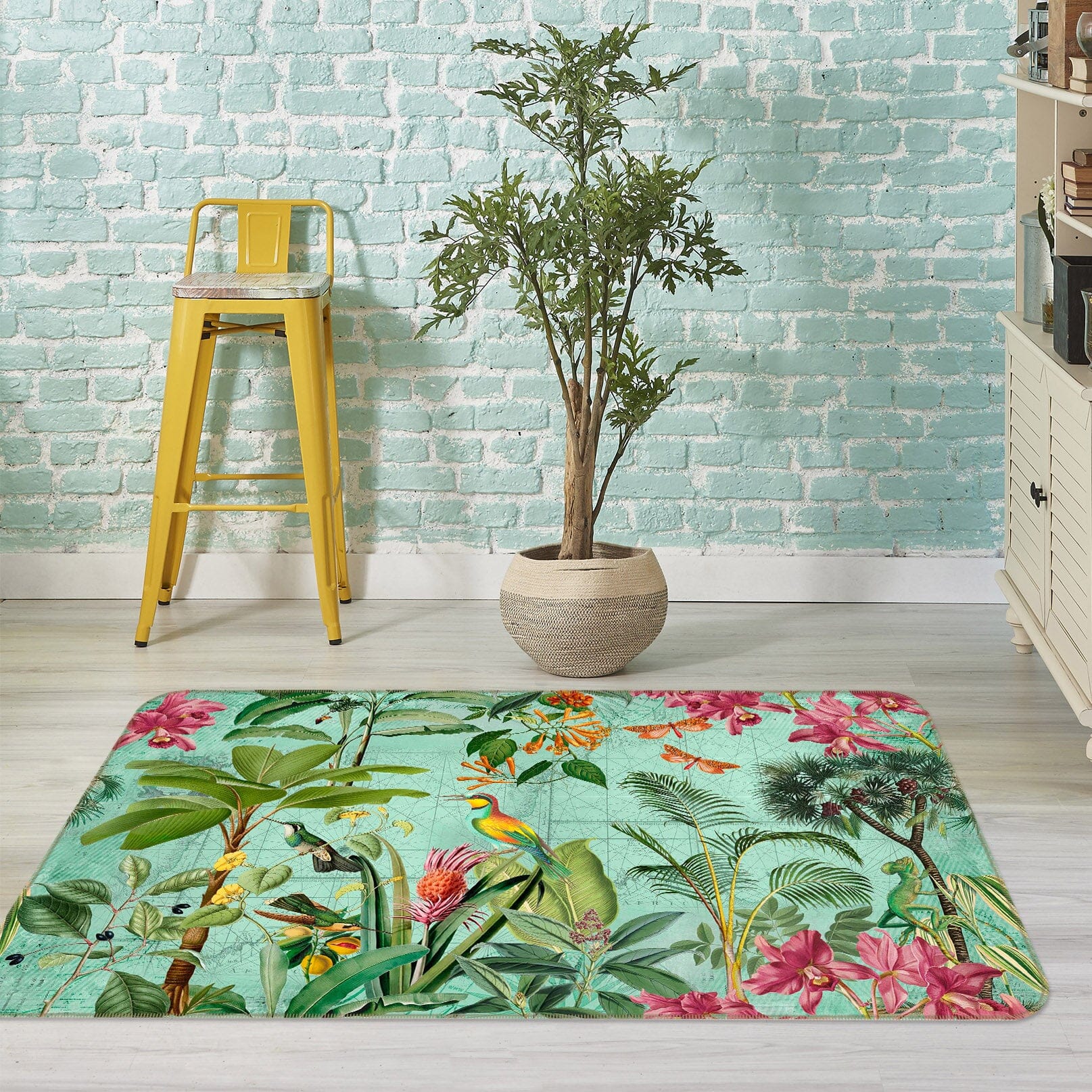 3D Forest Flowers 1023 Andrea haase Rug Non Slip Rug Mat Mat AJ Creativity Home 