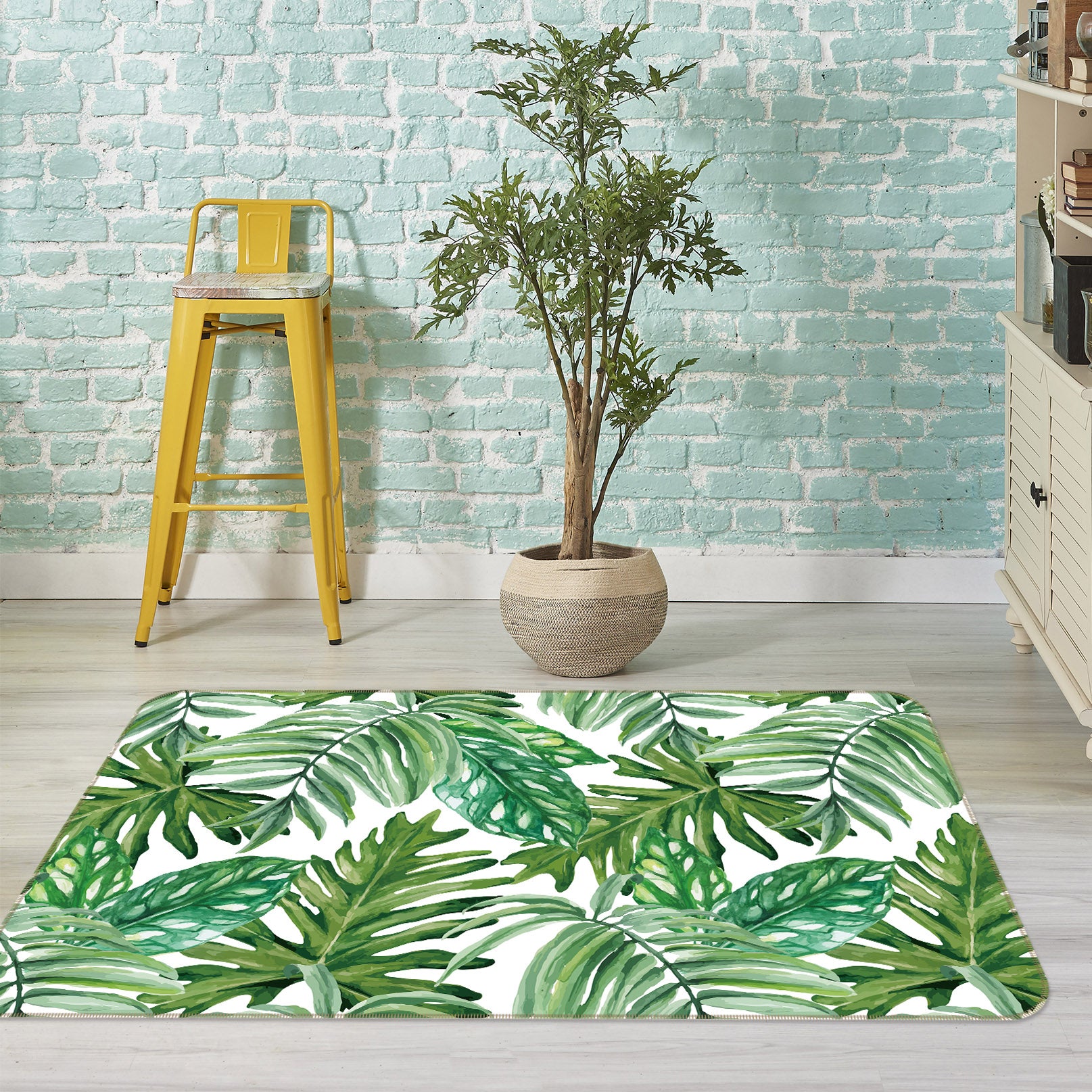 3D Leaves 35061 Non Slip Rug Mat