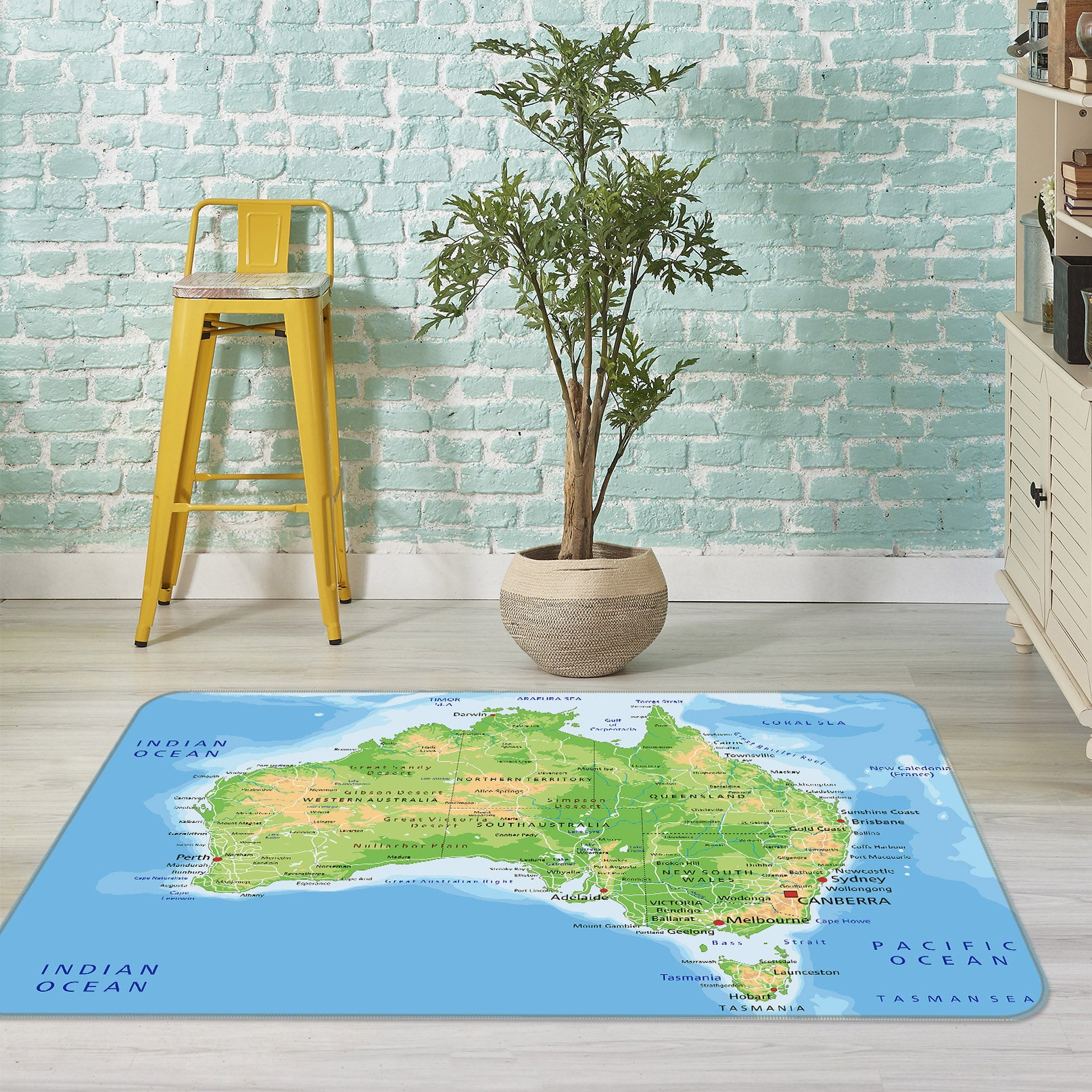 3D Map 34139 Non Slip Rug Mat