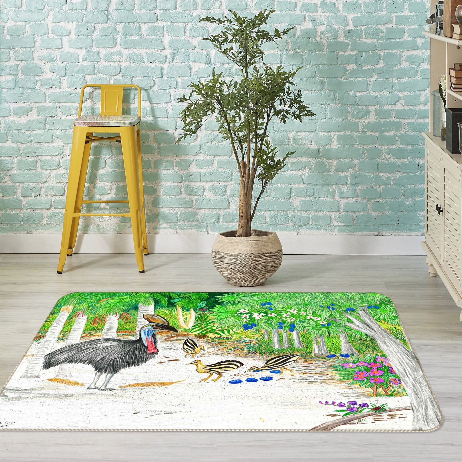 3D Forest Animals 1053 Michael Sewell Rug Non Slip Rug Mat Mat AJ Creativity Home 