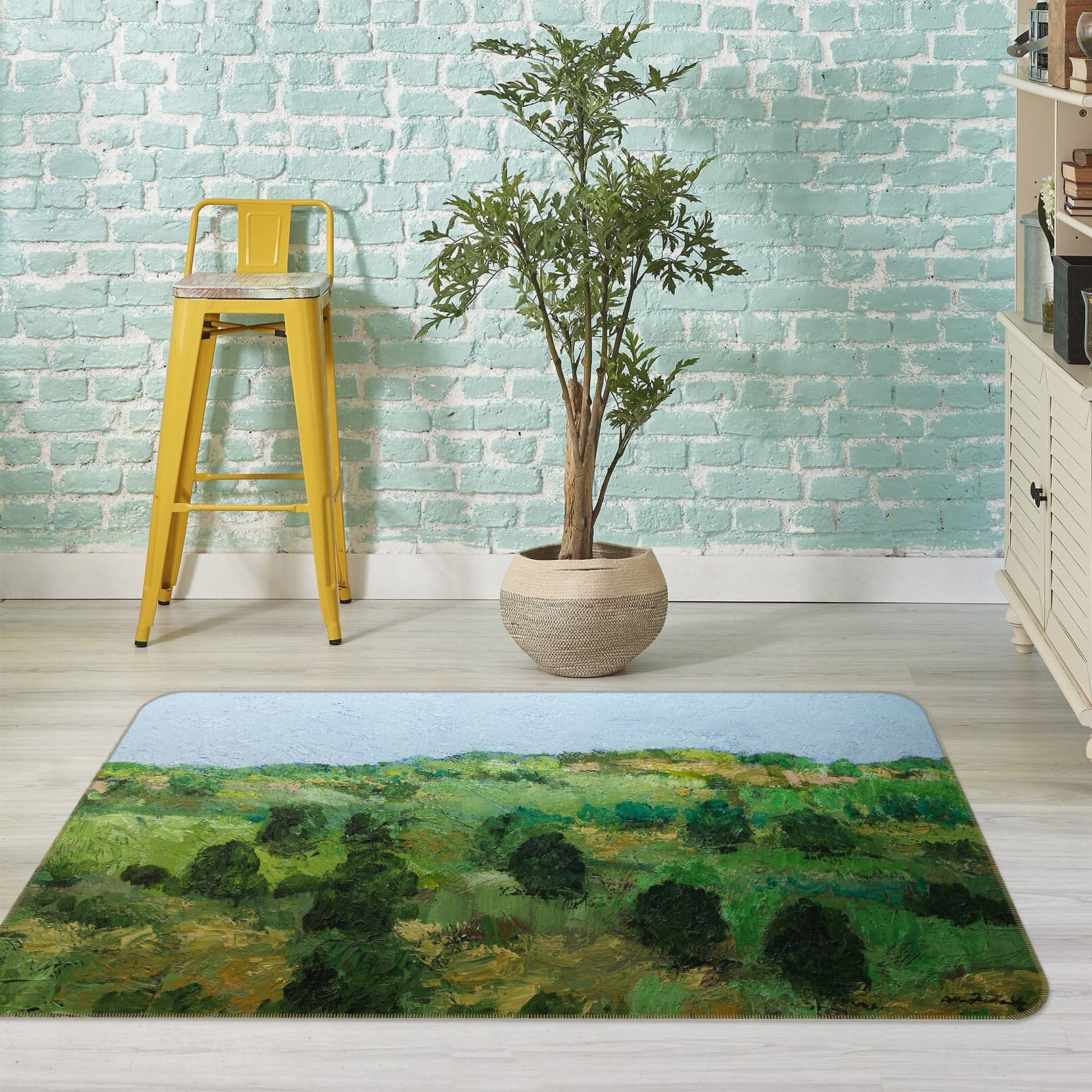 3D Field Tree 1071 Allan P. Friedlander Rug Non Slip Rug Mat Mat AJ Creativity Home 