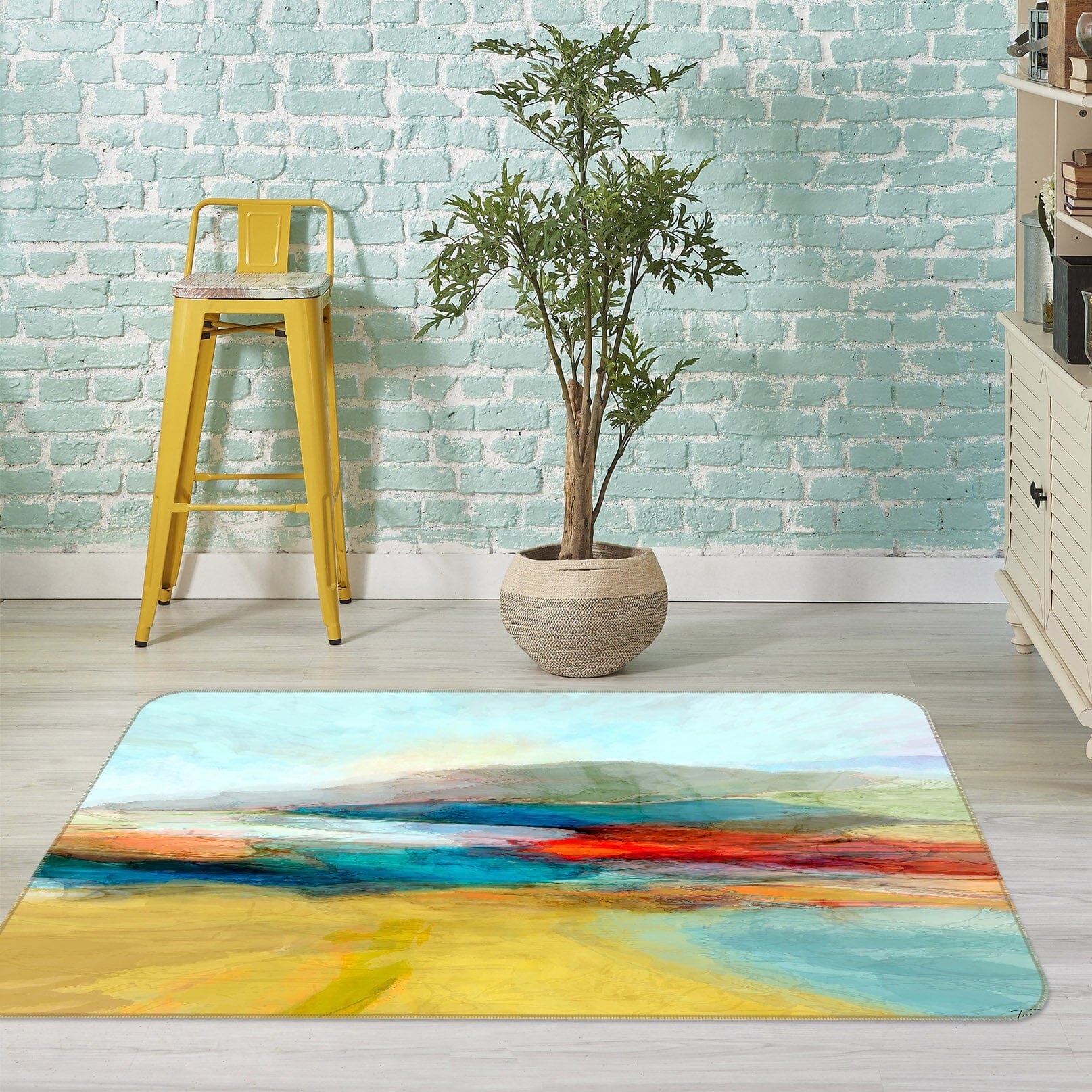 3D Field River 1047 Michael Tienhaara Rug Non Slip Rug Mat Mat AJ Creativity Home 