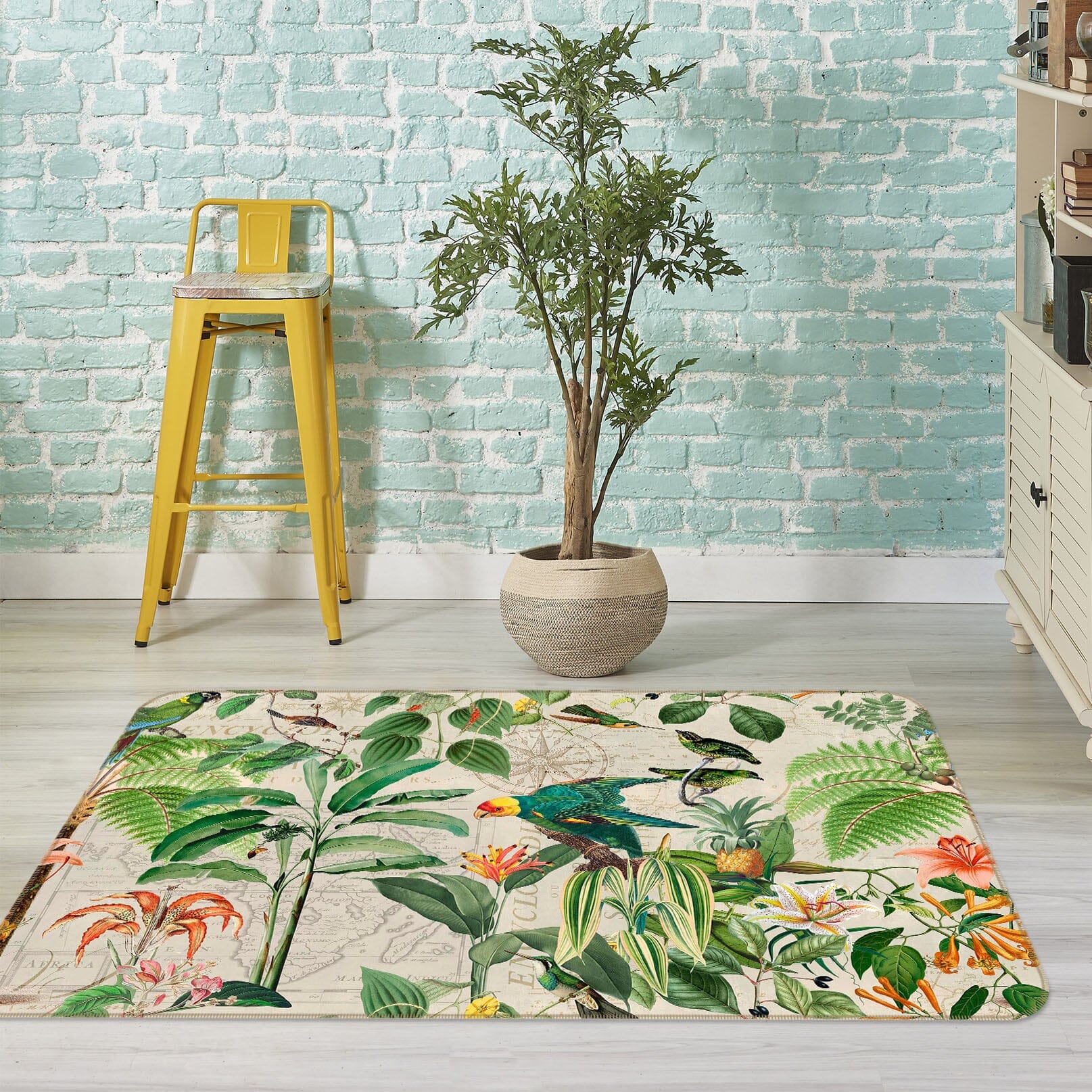 3D Kingdom Of Birds 1034 Andrea haase Rug Non Slip Rug Mat Mat AJ Creativity Home 