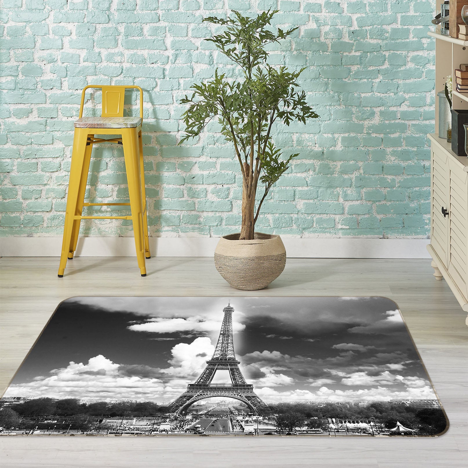 3D Eiffel Tower 32085 Non Slip Rug Mat
